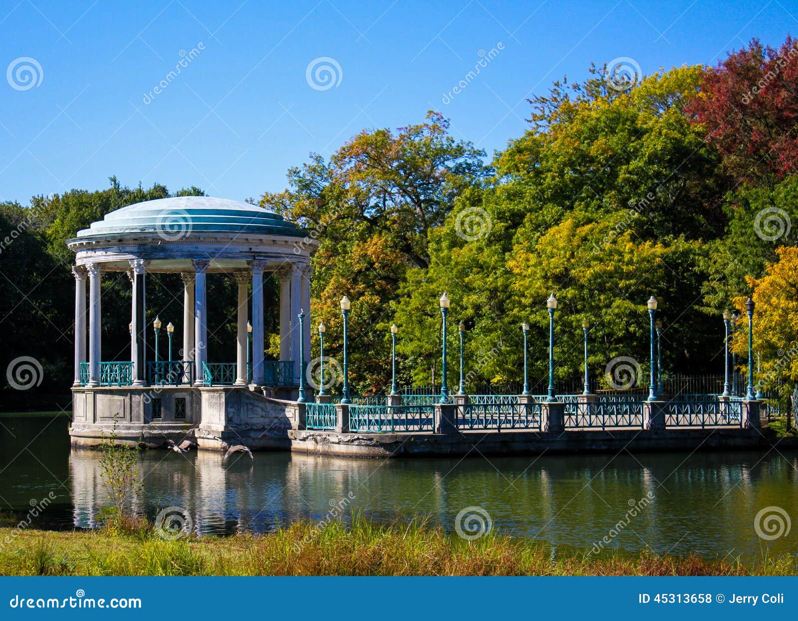 Gazebo a Roger Williams Park, Provvidenza, RI Fotografia Stock
