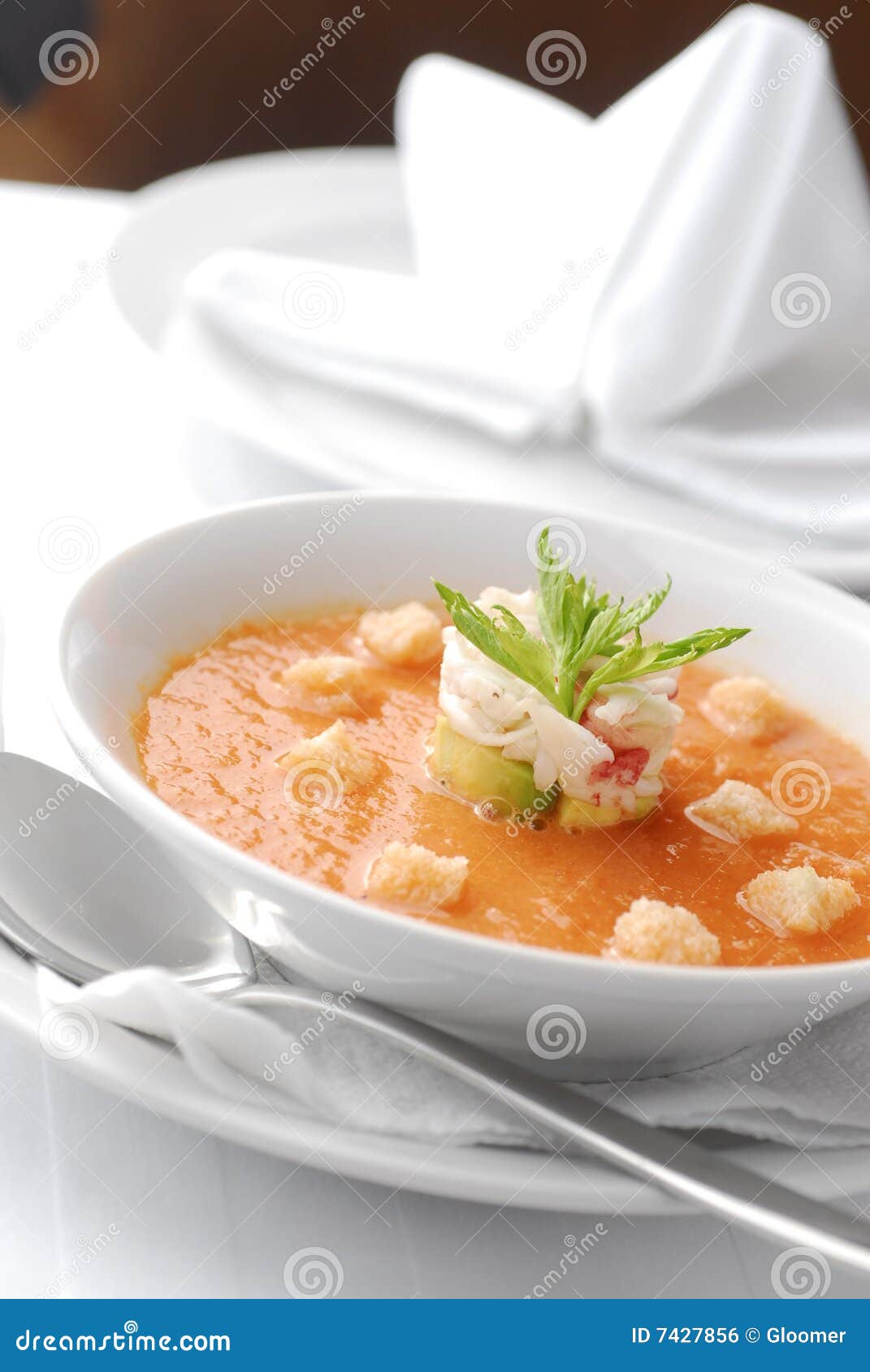 Gazpacho soup stock photo. Image of lifestyle, crab, lunch 7427856