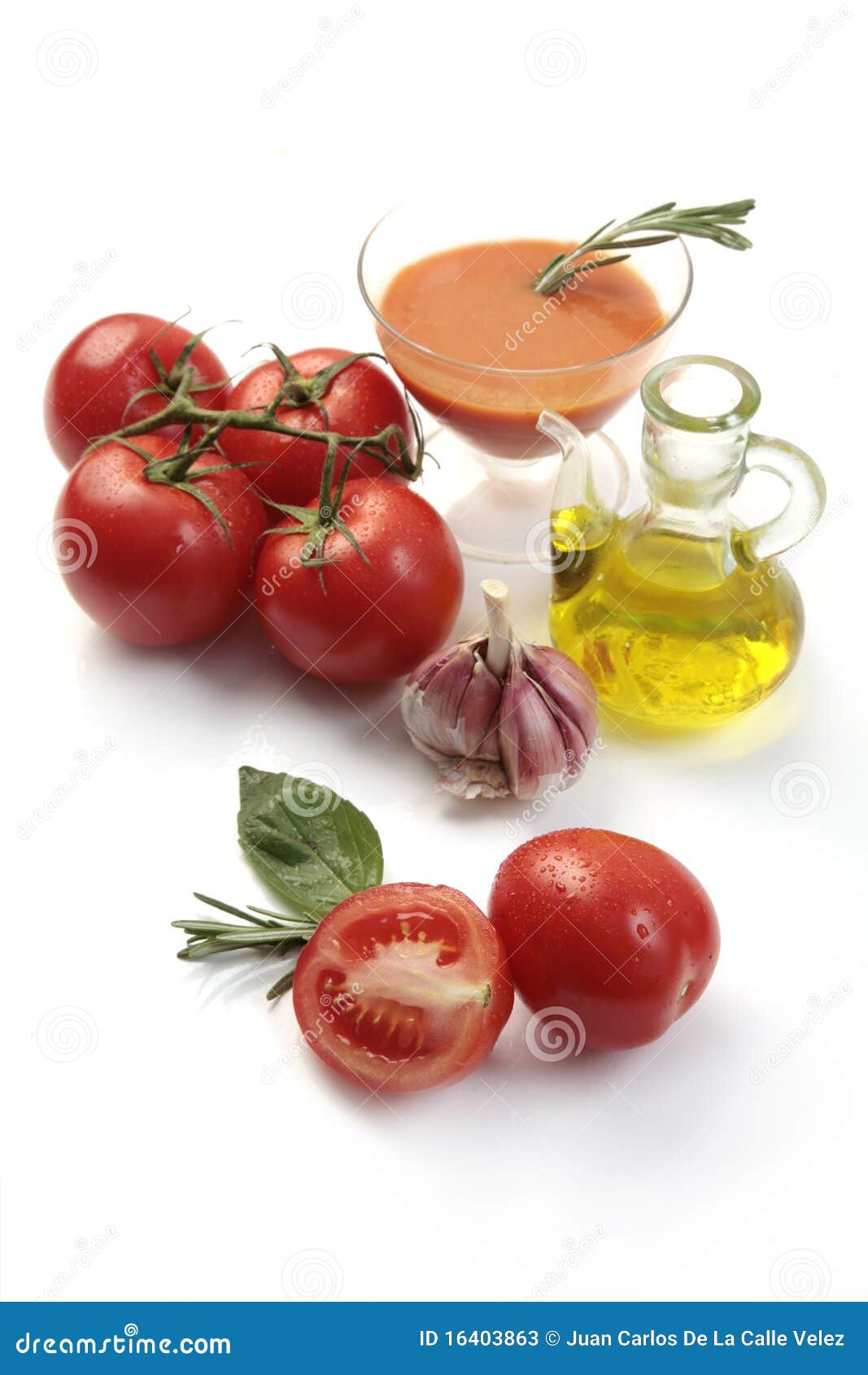 Gazpacho Soup and Ingredients Stock Image Image of virgin