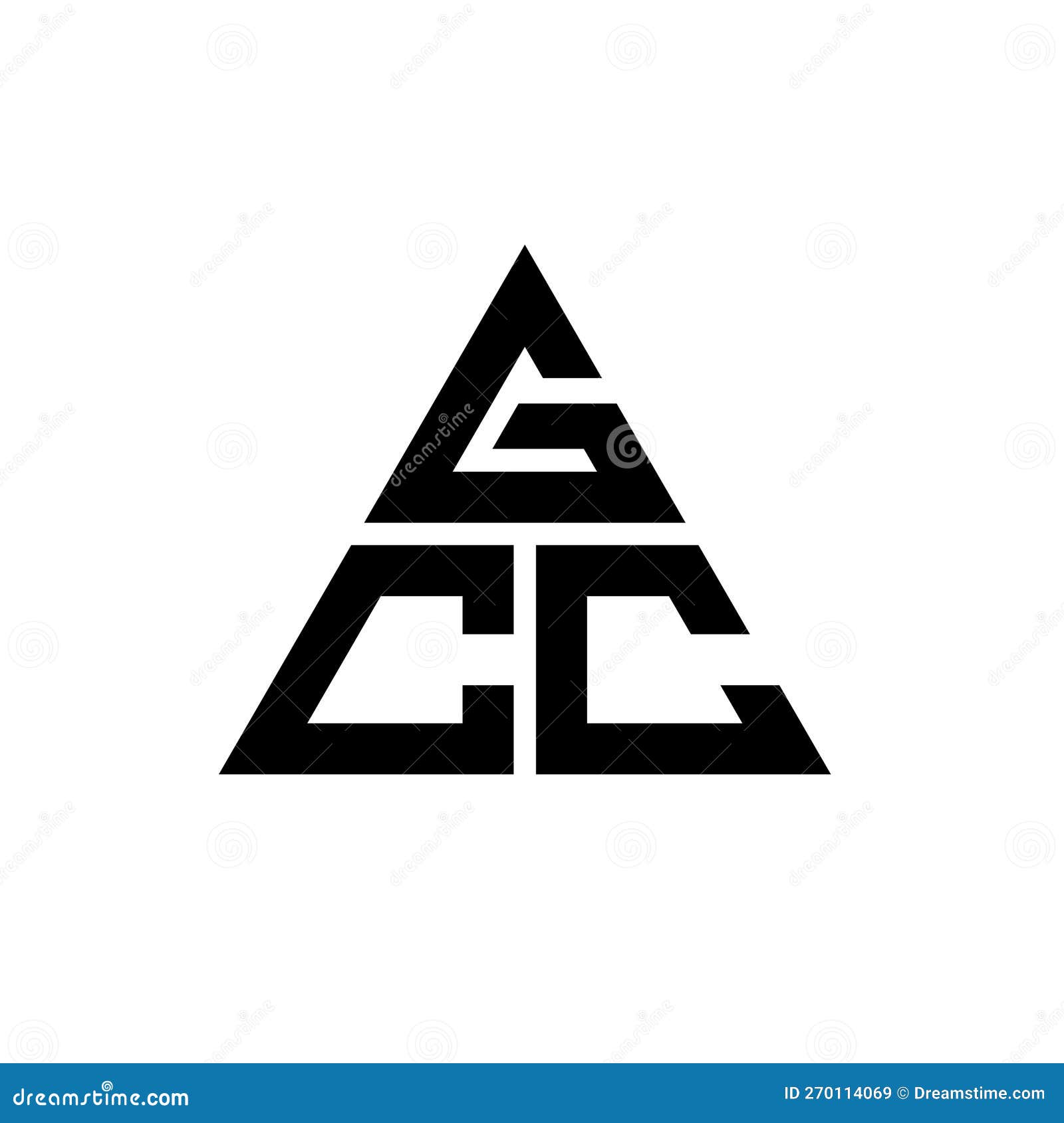 gcc triangle letter logo  with triangle . gcc triangle logo  monogram. gcc triangle  logo template with red