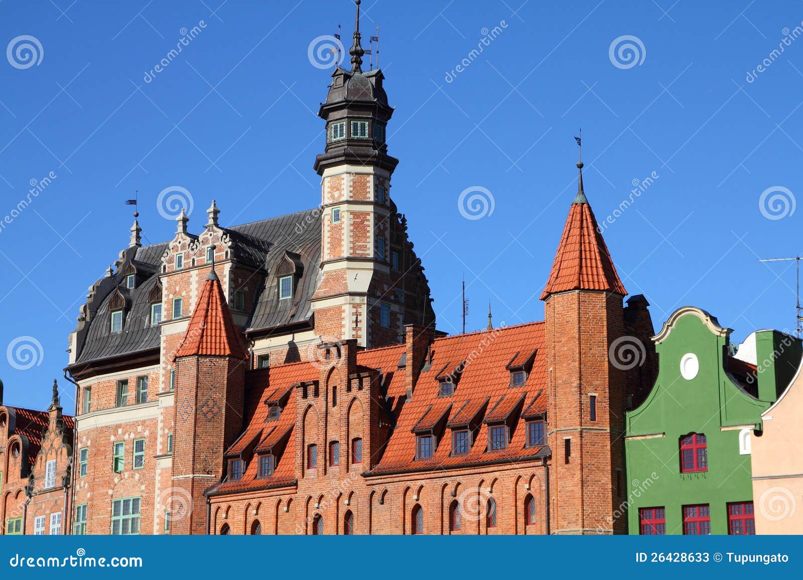Poland - Gdansk city (also know nas Danzig) in Pomerania region. The Old Town.
