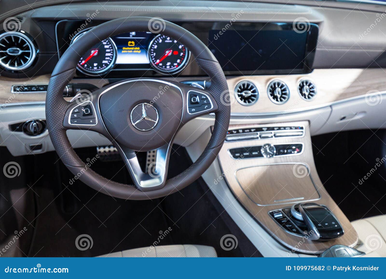 Interior Of New Mercedes E Cabrio Editorial Photography