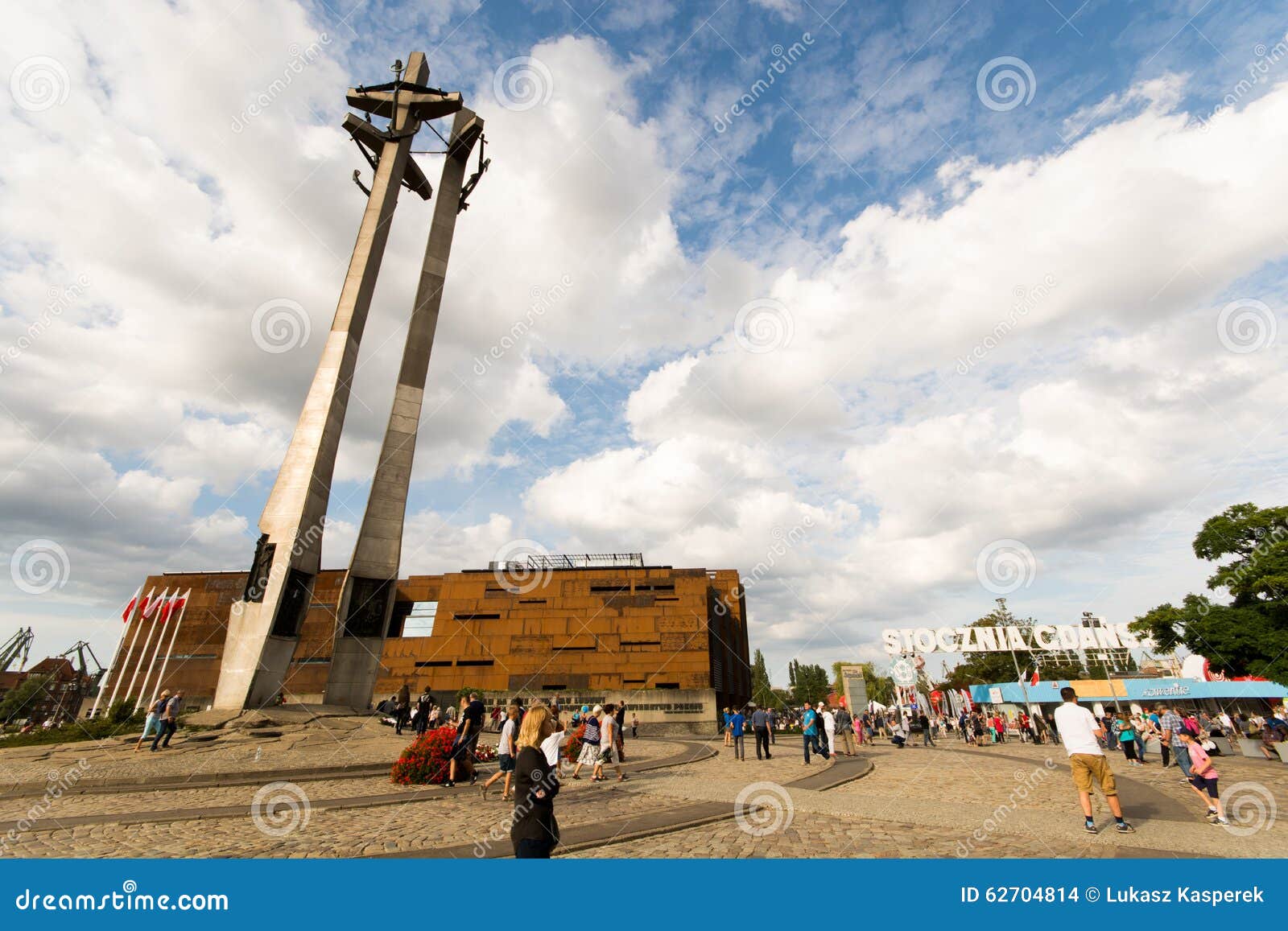 Gdansk, Solidarity square editorial stock image. Image of eastern