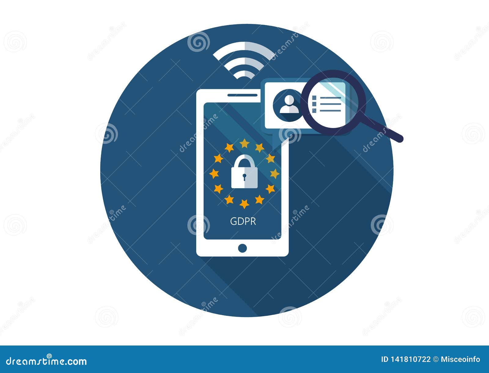 gdpr. flat  . general data protection regulation. protection of personal information.