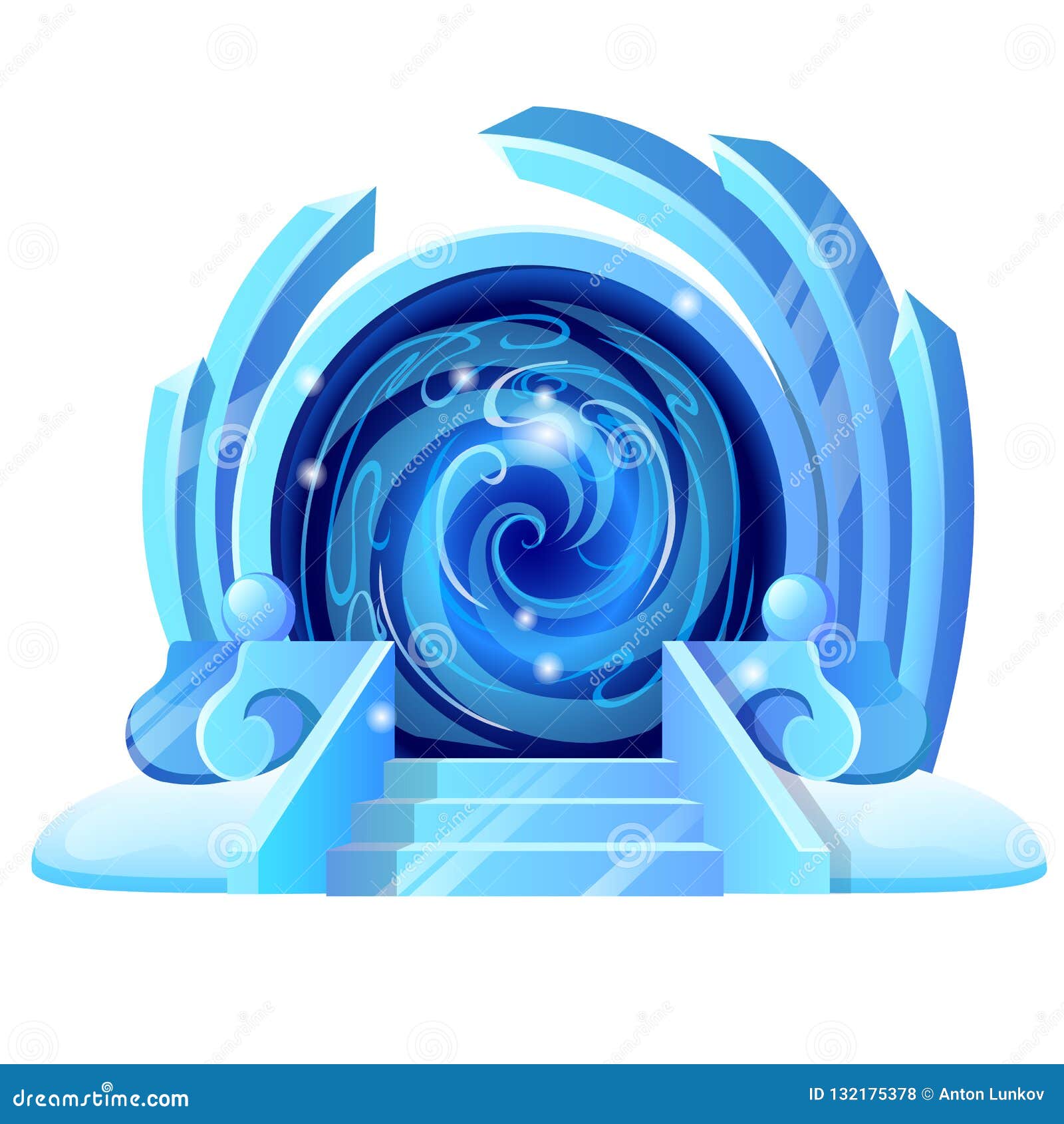 Geoffnetes Portal Mit Eisigem Portal Und Funkelnden Dem Eisrahmen Lokalisiert Auf Weissem Hintergrund Probe Des Plakats Parteiein Vektor Abbildung Illustration Von Sparkly Eingang 132175378