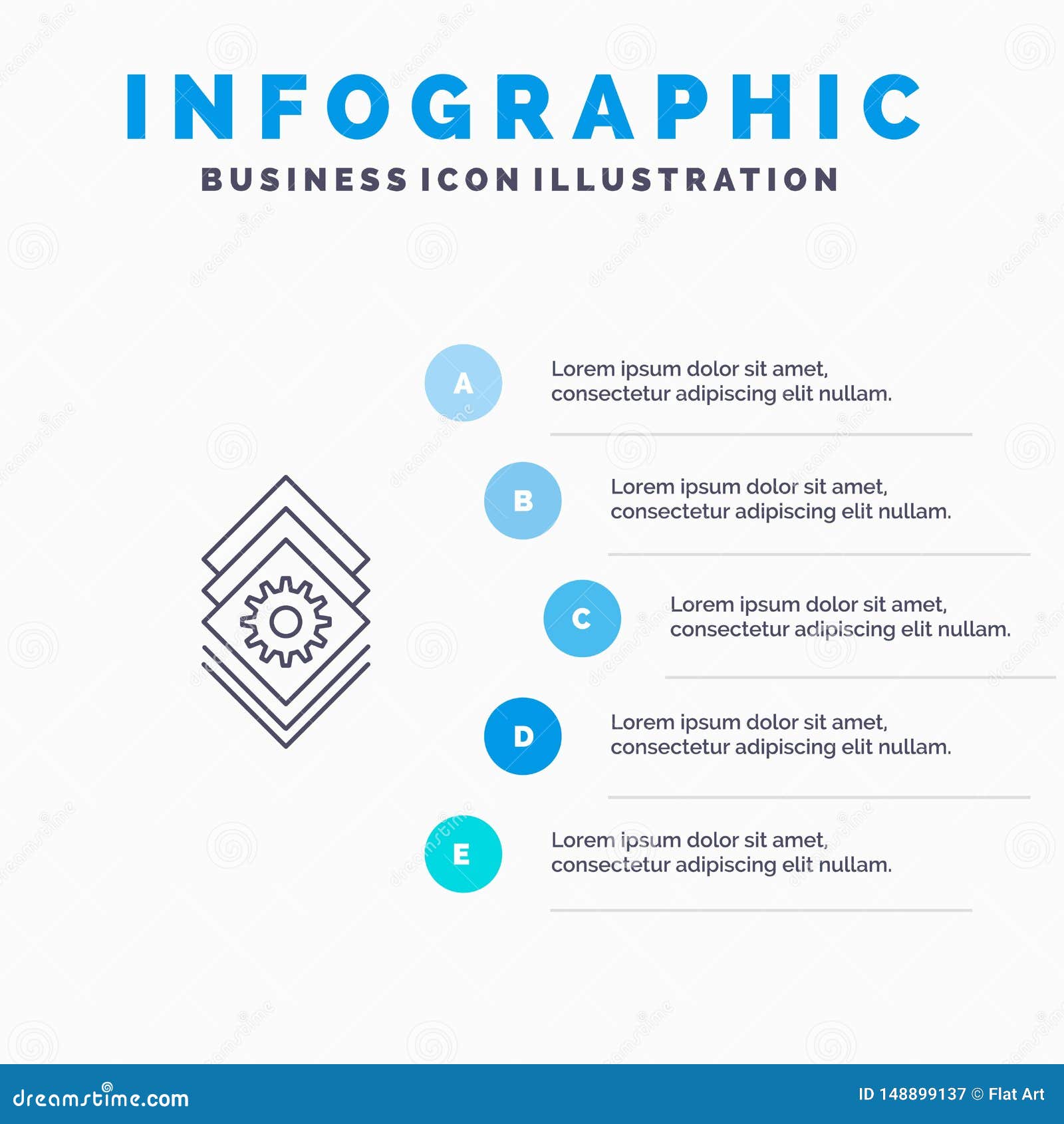 Gear Setting Bundle Server Line图标 包含5步 演示信息图形背景向量例证 插画包括有line图标 包含5步 演示信息图形 背景 Gear Setting Bundle Server