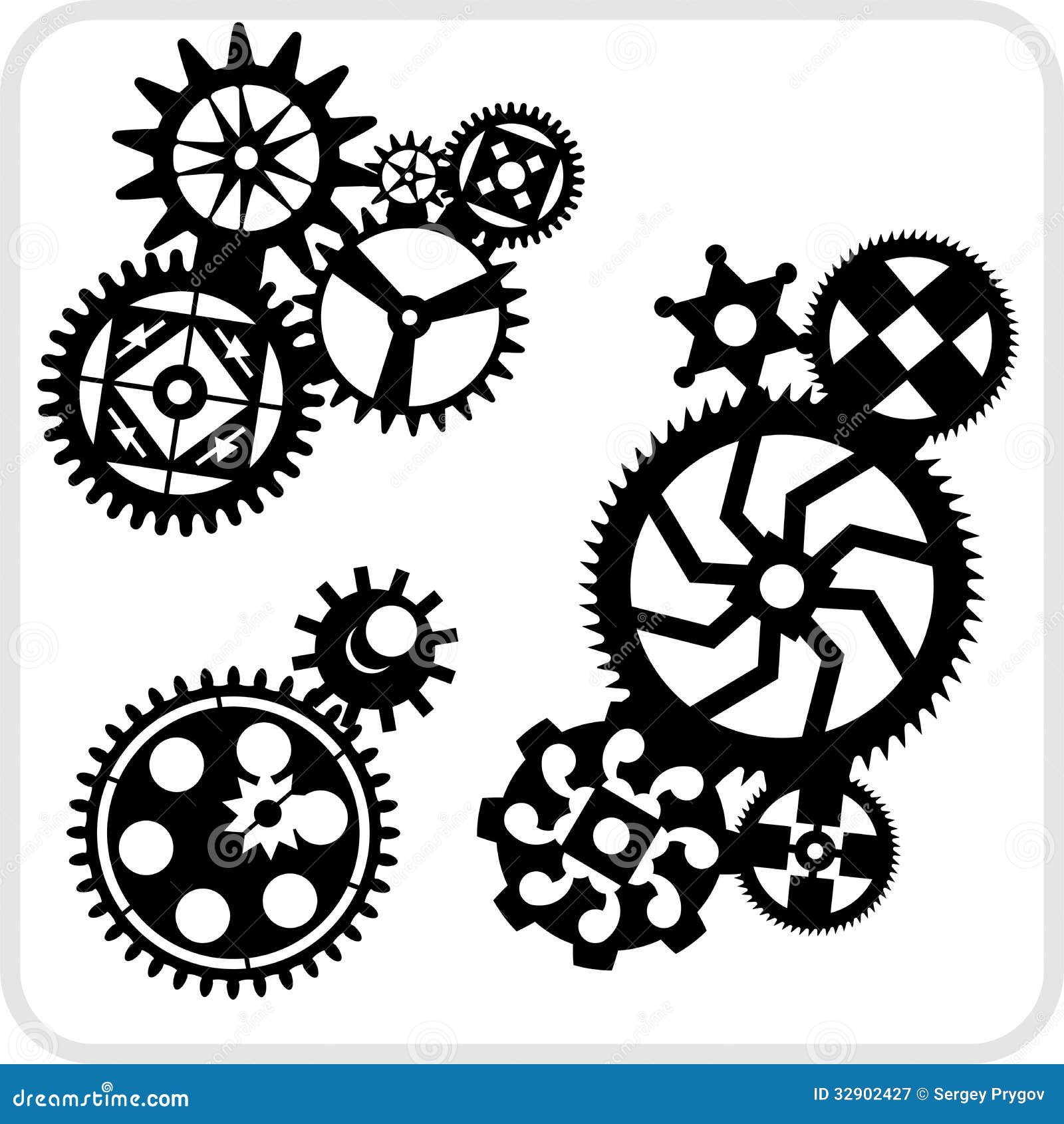 Gear Background Design - Vector Set. Royalty Free Stock Photography