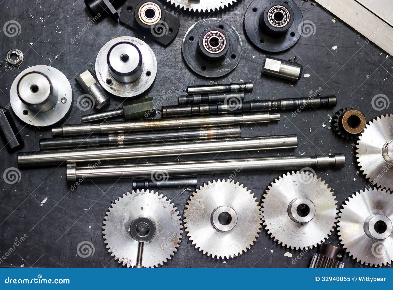 Gear and Bearing for Machine Stock Image Image of industrial, machine