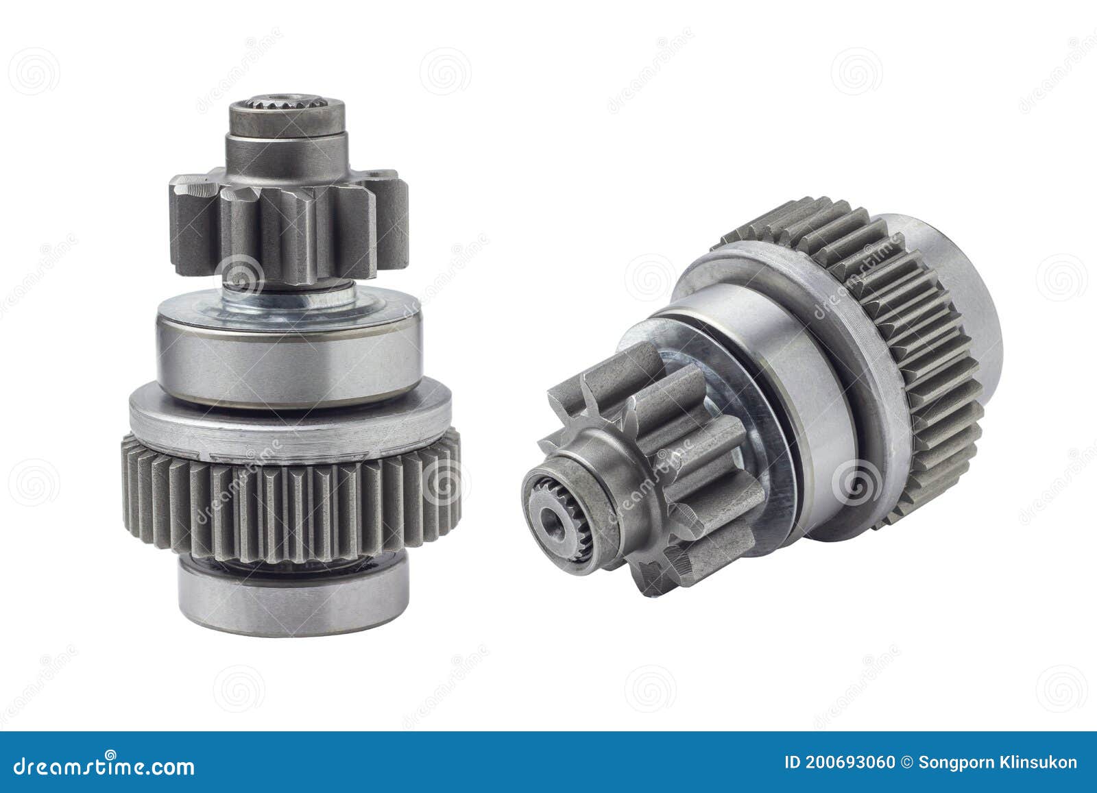 Gear Bendix Drive of Car Starter Motor Stock Photo - Image of isolate