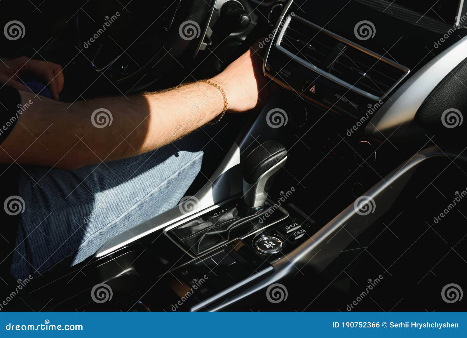 The Gearchange Lever in the Modern Car Stock Photo Image of metal