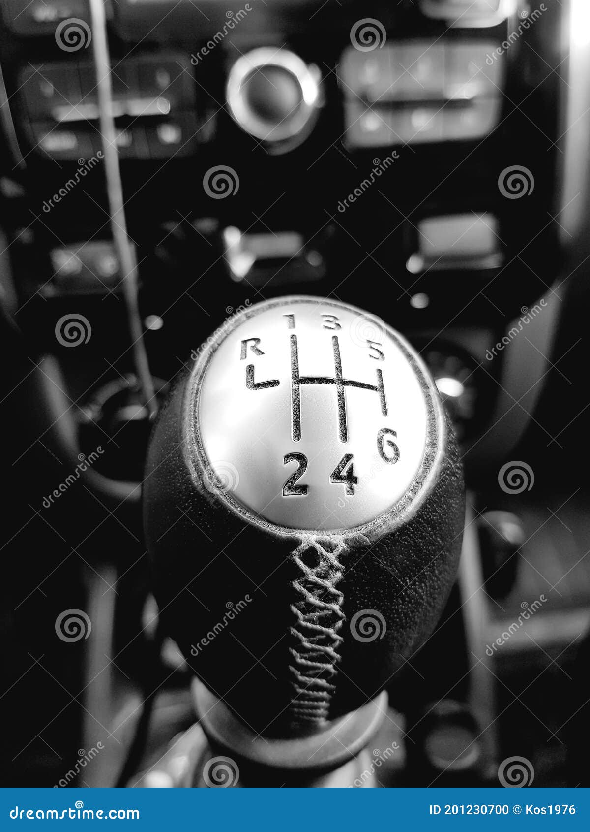 Gearshift lever in a car stock photo. Image of panel 201230700
