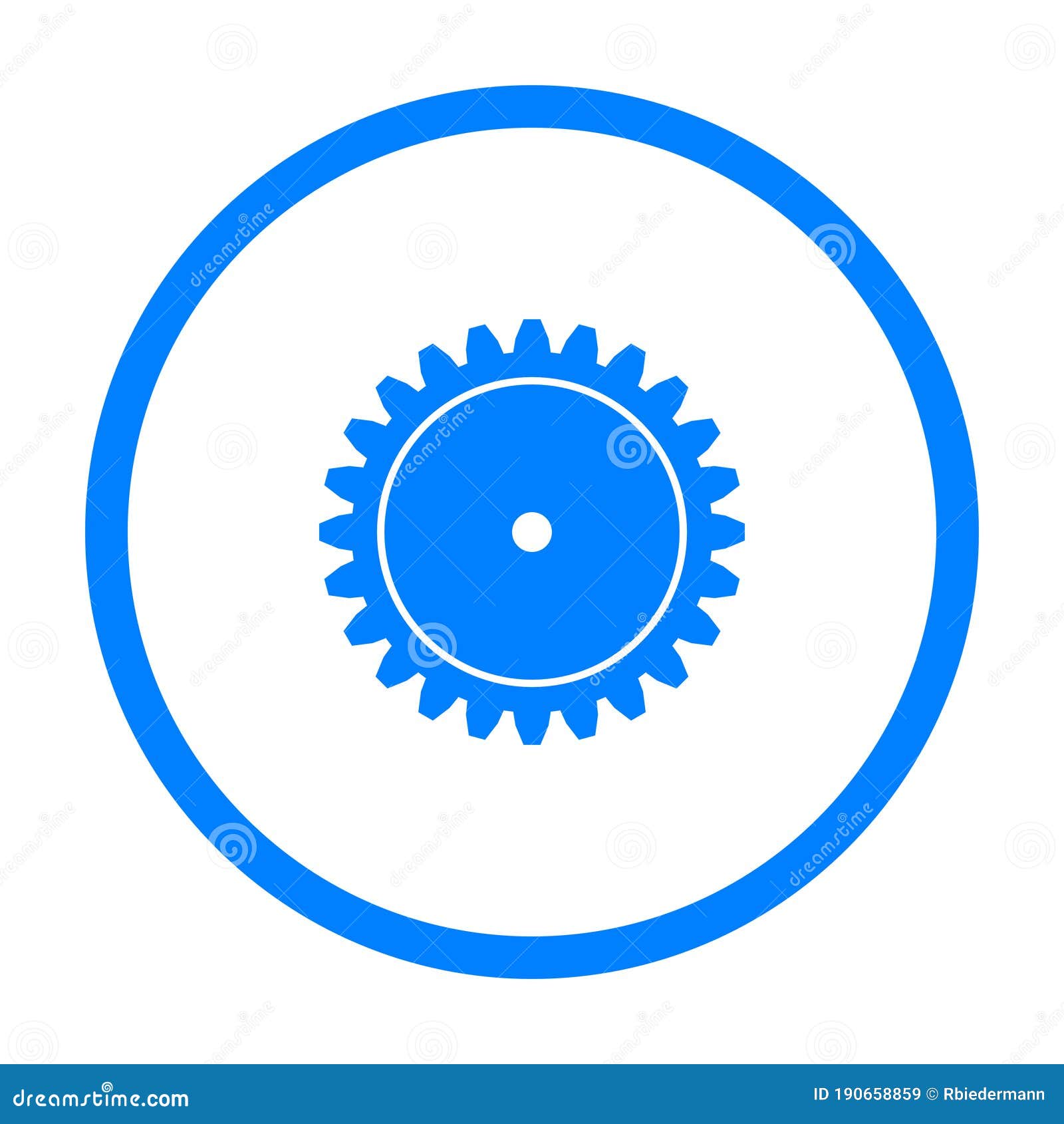 Gear and circle stock illustration. Illustration of round 190658859