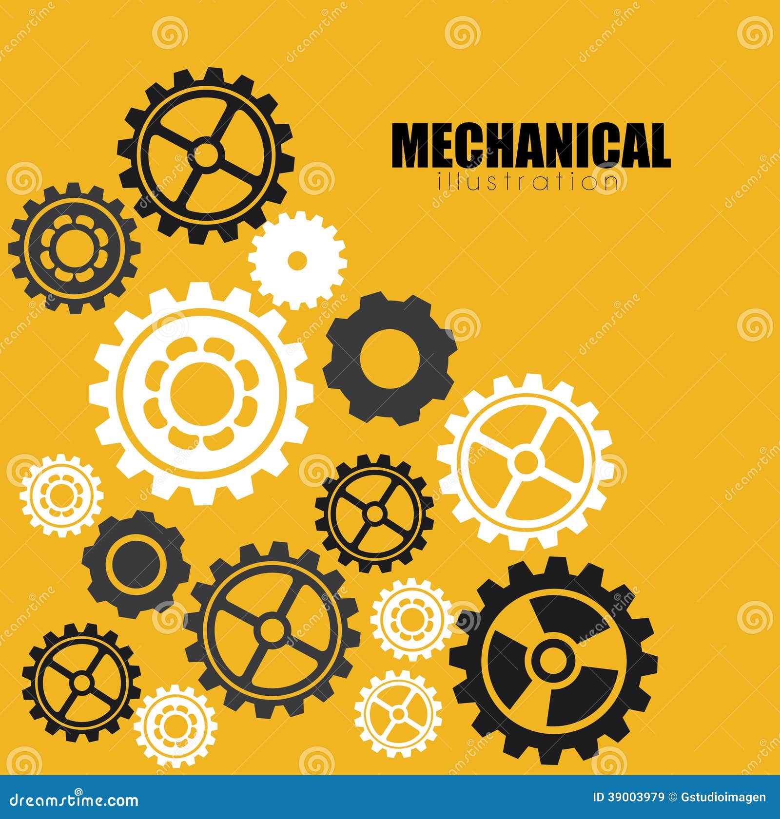 Gear design stock vector. Illustration of gearing, factory - 39003979