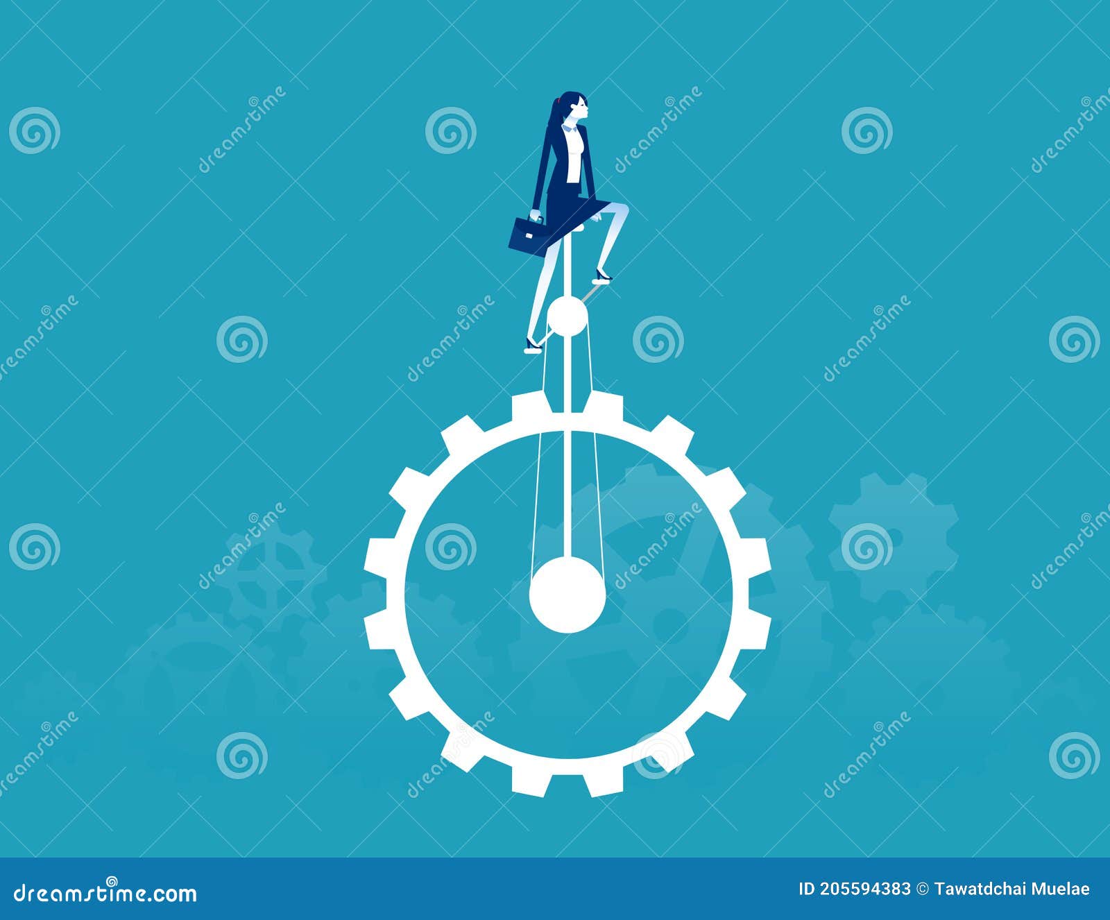 Gear Driven Business. Global To Spin a Successful Business Stock Vector