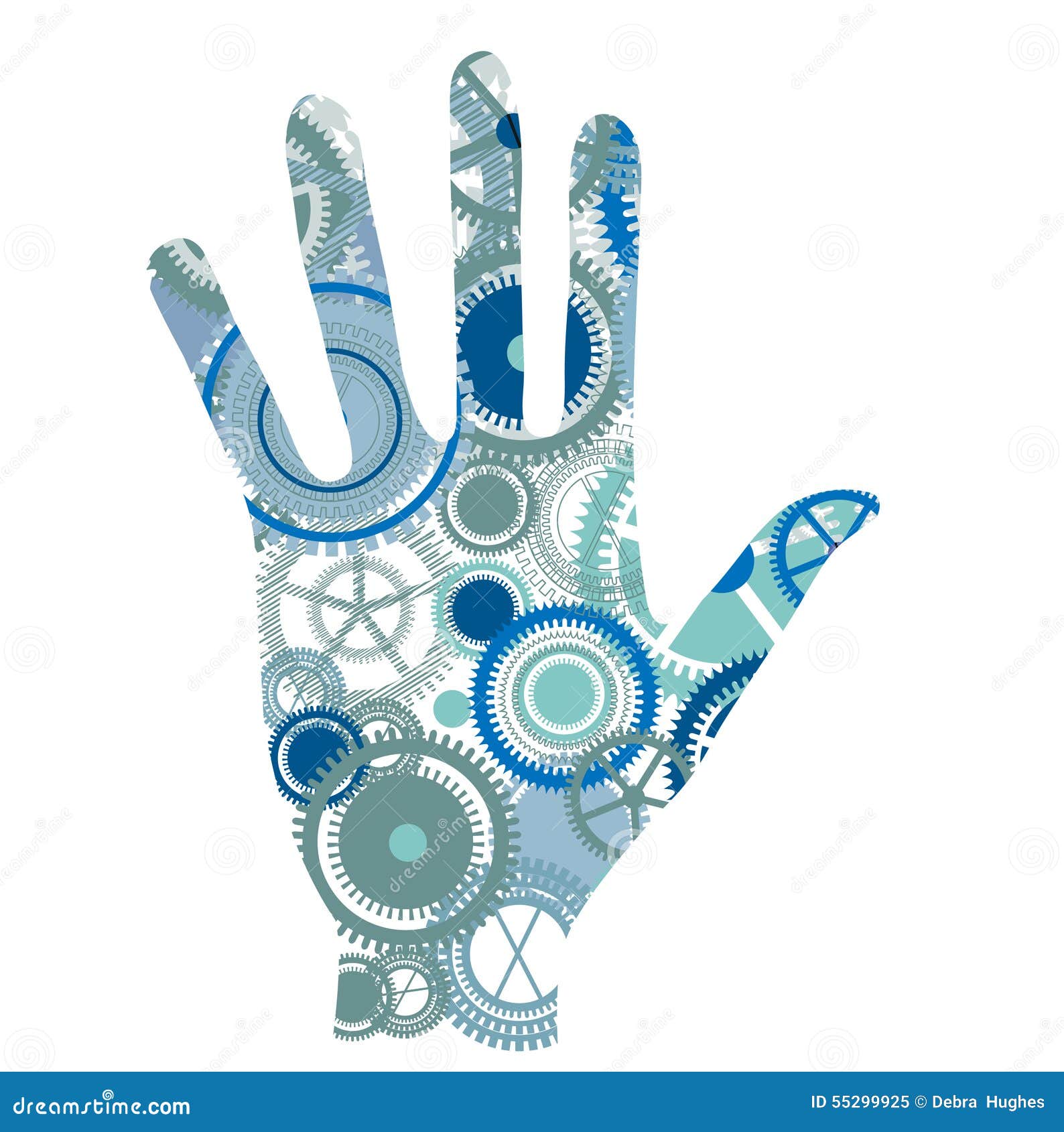 Gear hand stock vector. Illustration of design, development 55299925