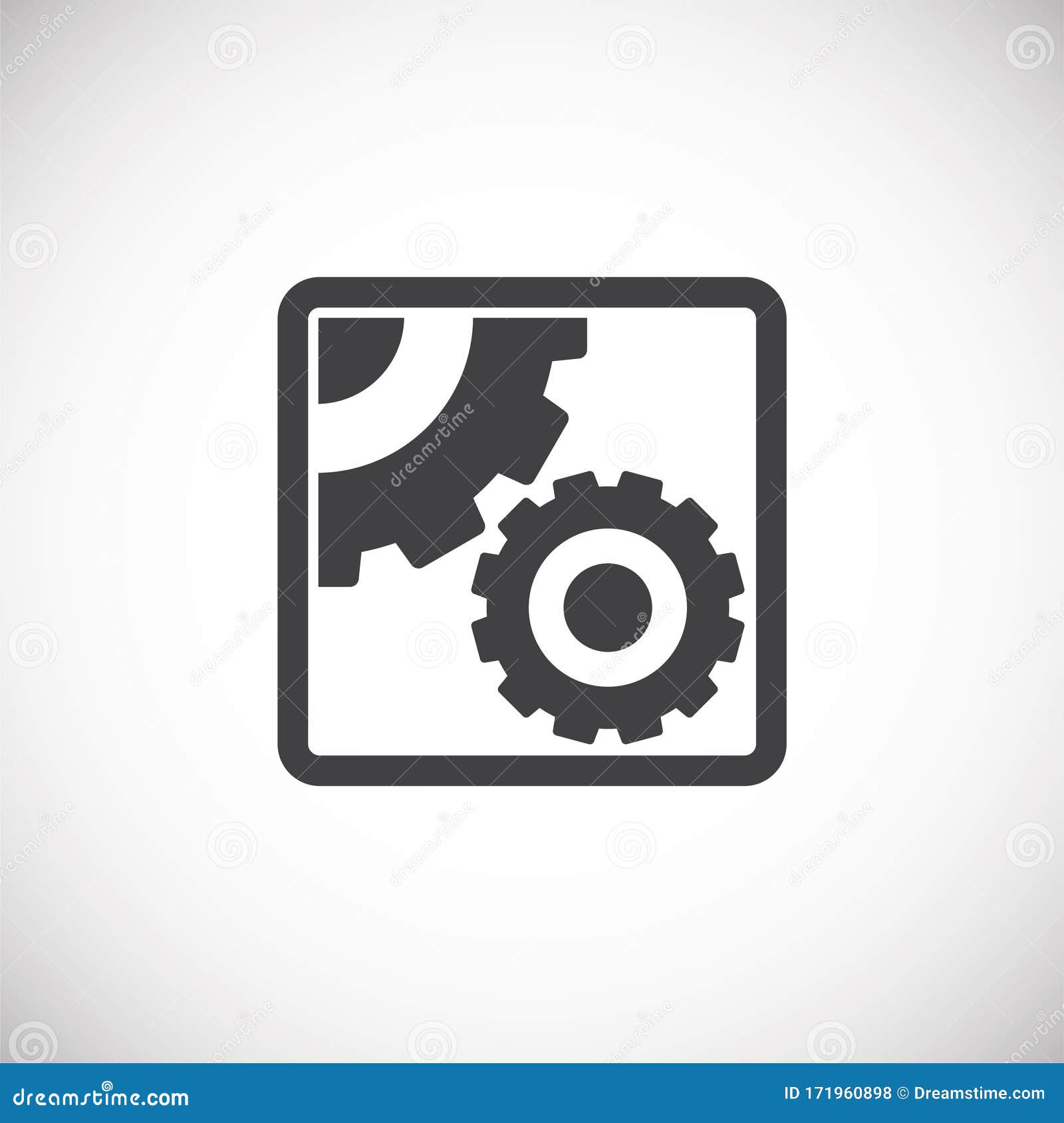 gear icon on background for graphic and web . creative  concept  for web or mobile app.
