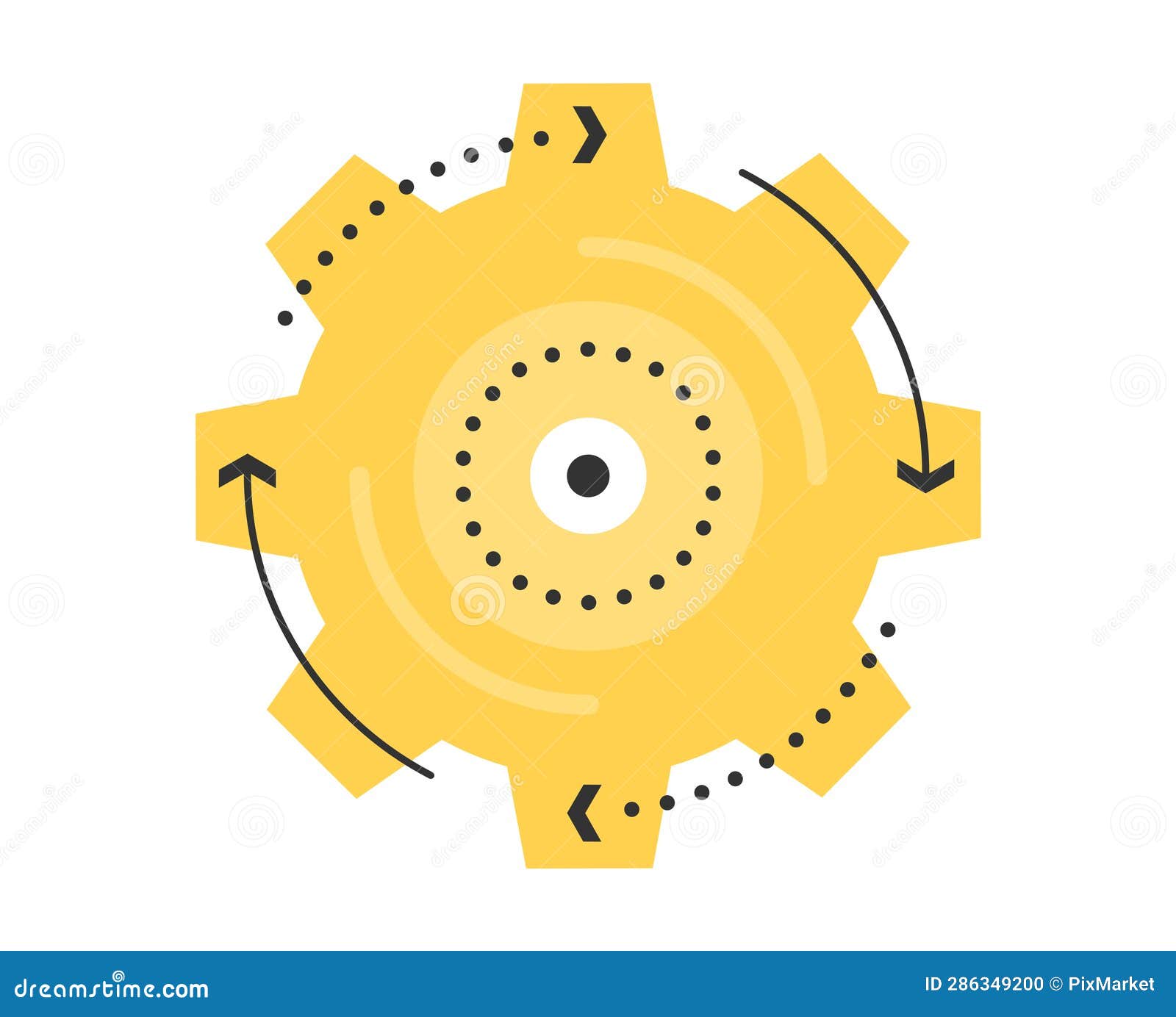Gear Icon stock illustration. Illustration of motion 286349200