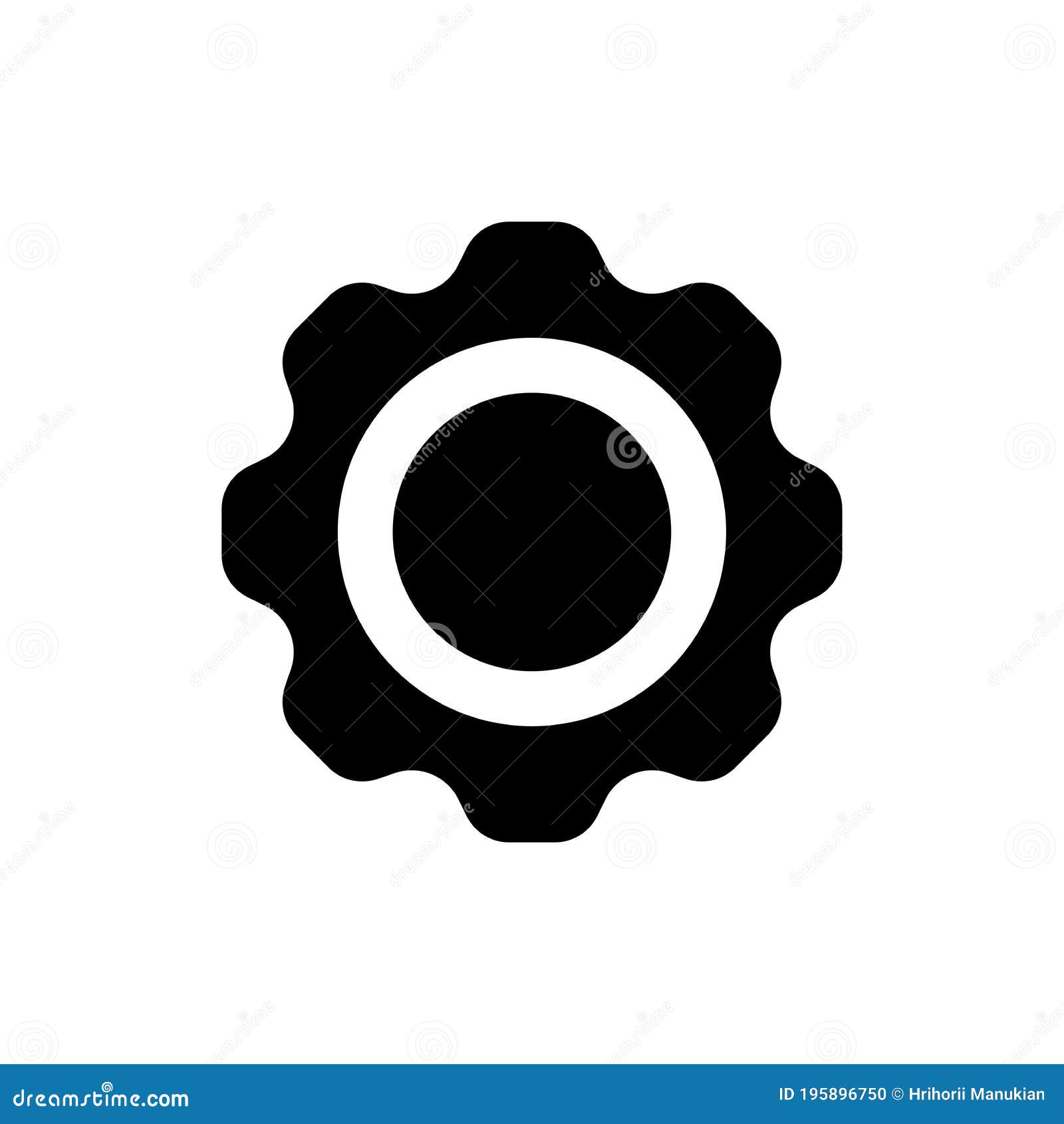 Gear Icon. One of Set  Icons Stock Vector Illustration of