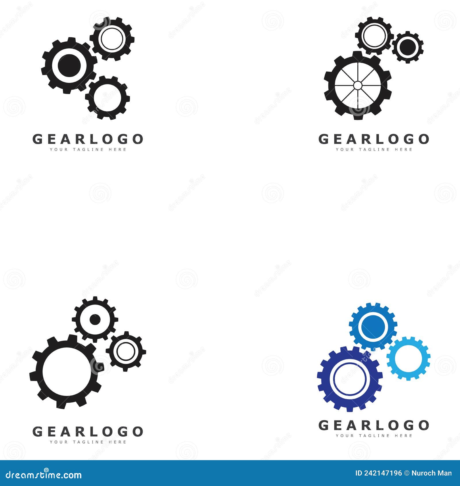 Gear Logo Design Template Illustration Vector. Stock Vector