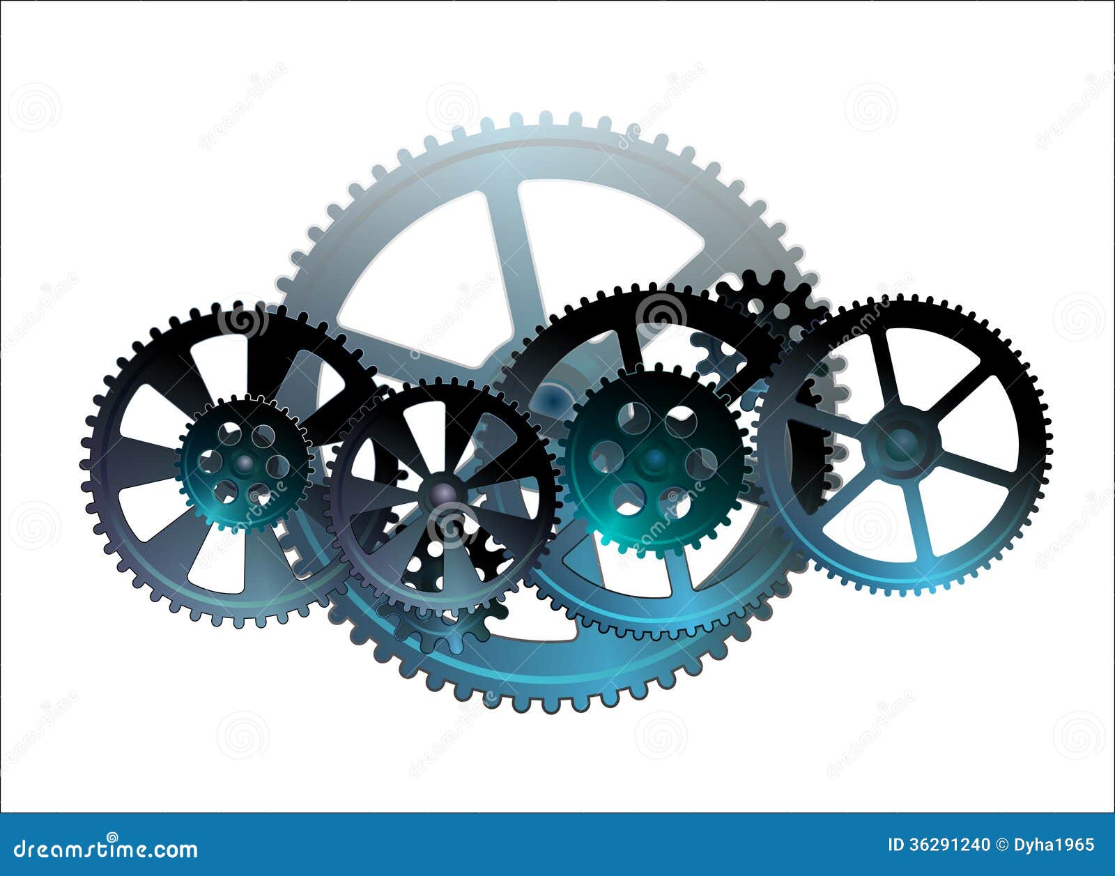 Gear mechanical stock vector. Illustration of minute - 36291240