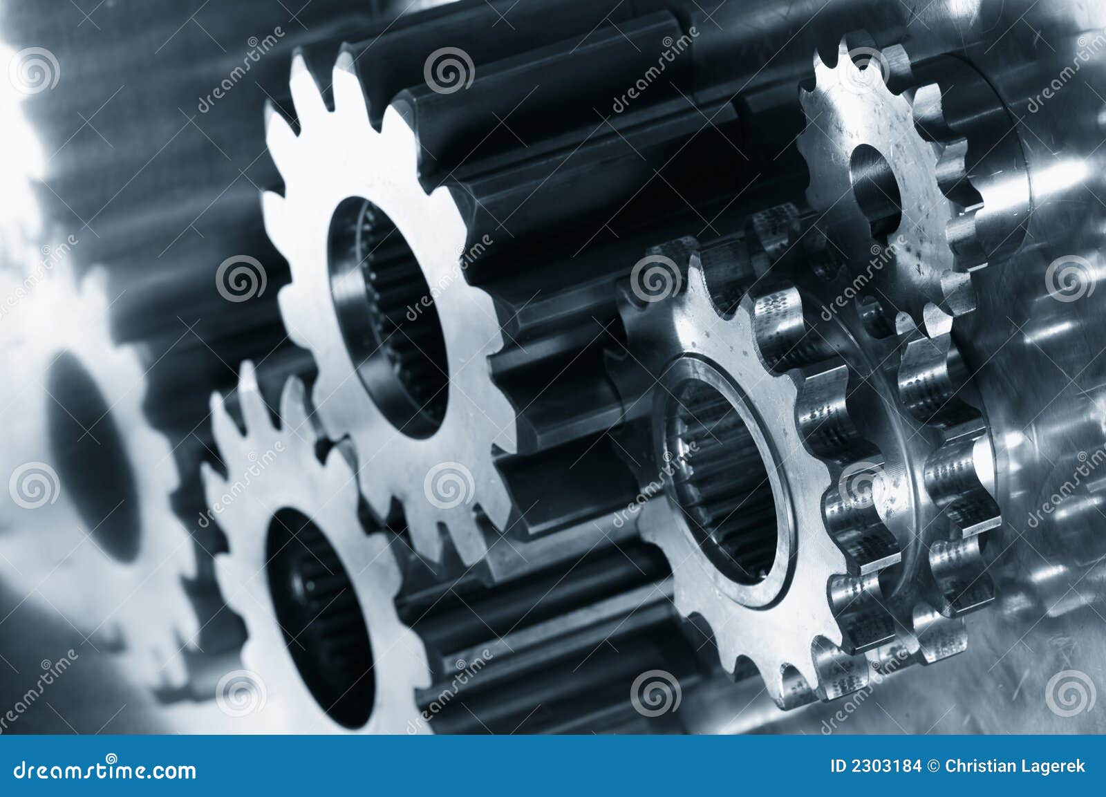 gear-mechanism in dark blue