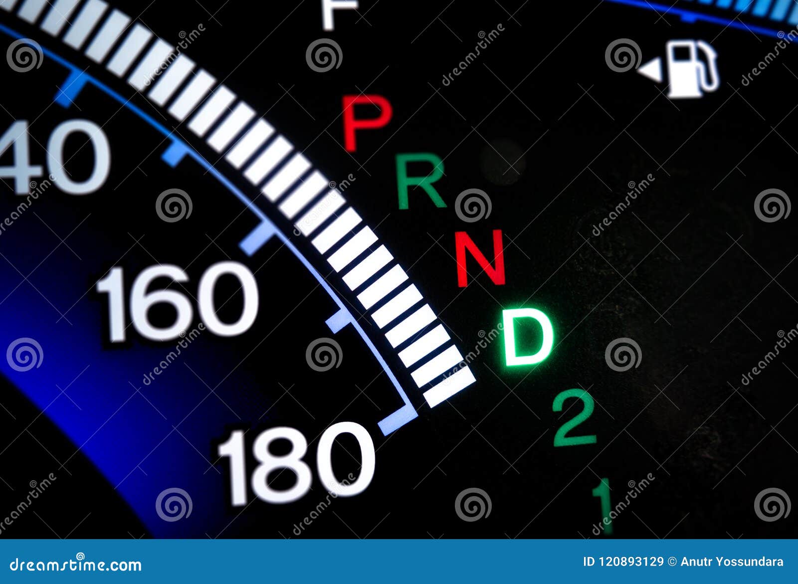 Gear Meter on Car Console Display D Gear Stock Image Image of light
