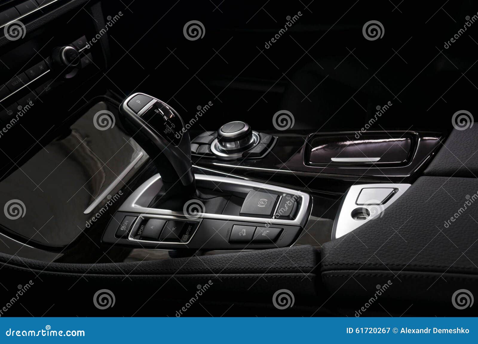 Gear shift in car. stock image. Image of inside, lever 61720267