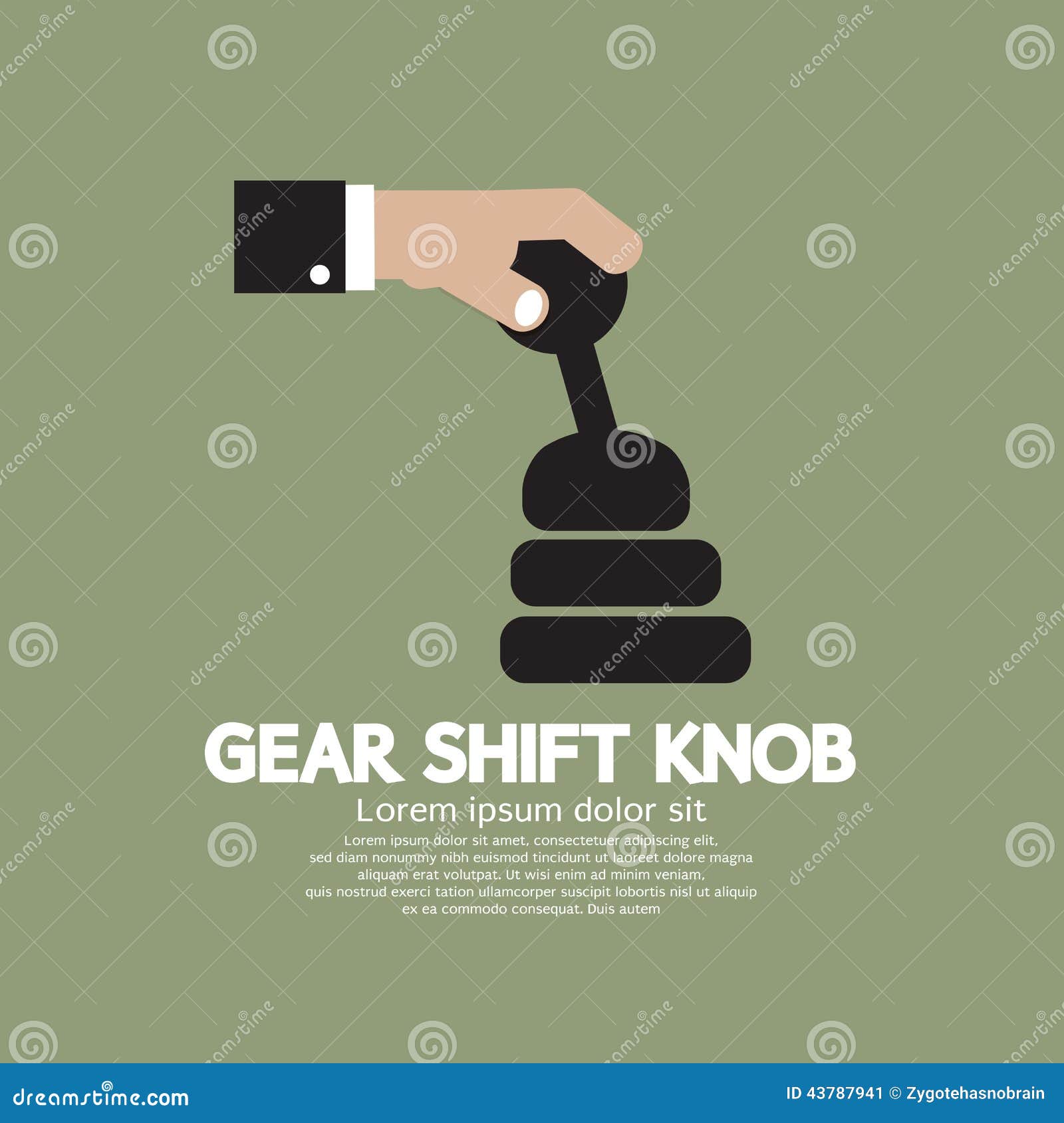 Gear Shift Knob stock vector. Illustration of gearbox 43787941