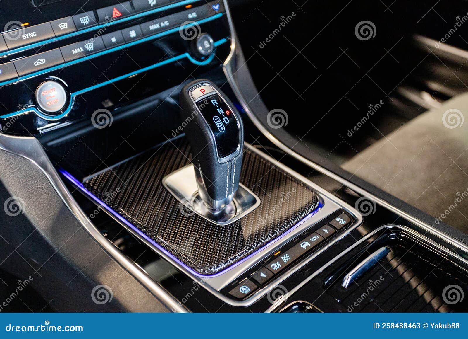 Gear shift in a car stock image. Image of transportation 258488463