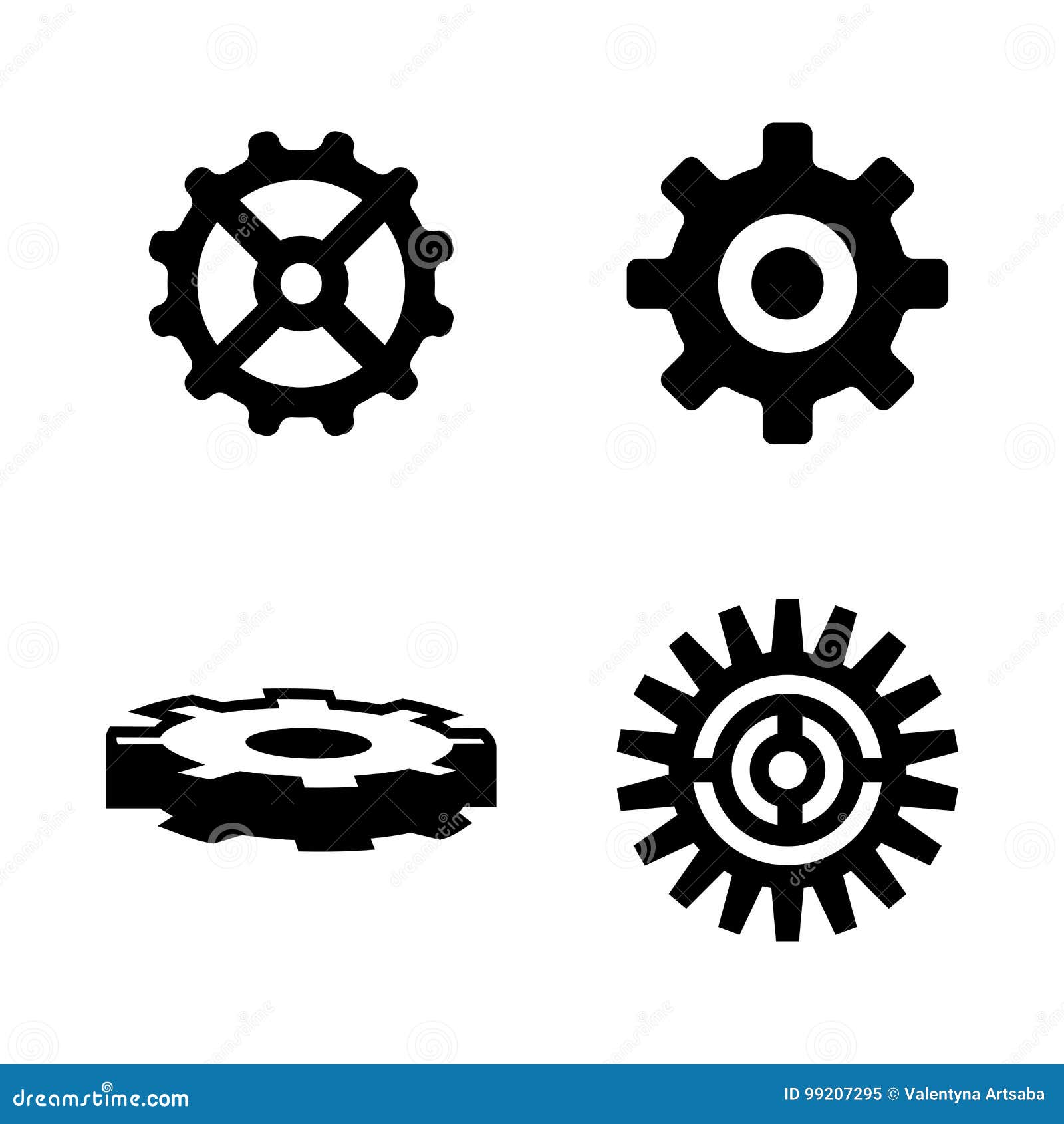 Gear. Simple Related Vector Icons Stock Vector - Illustration of