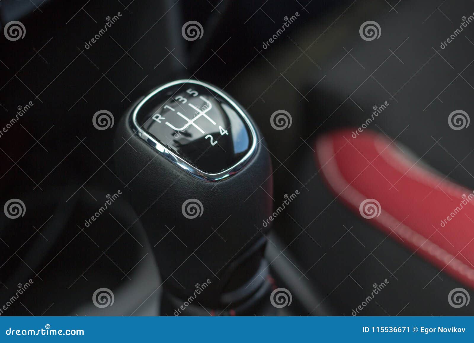 Gear Stick for Manual Transmission Car Closeup Stock Image - Image of