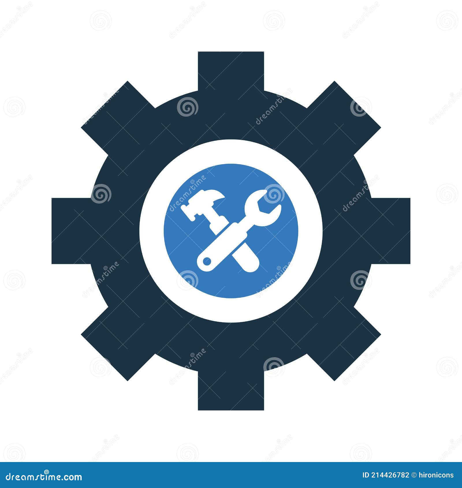 Gear, System Settings, Business Tools Icon. Simple Vector on Isolated