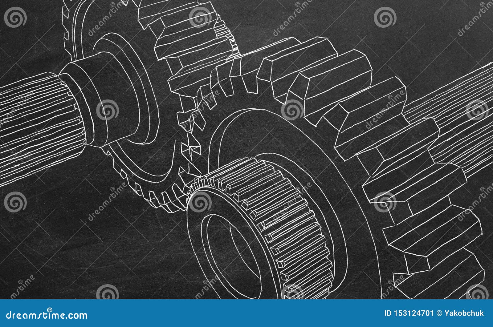 Gear transmission stock illustration. Illustration of gear 153124701