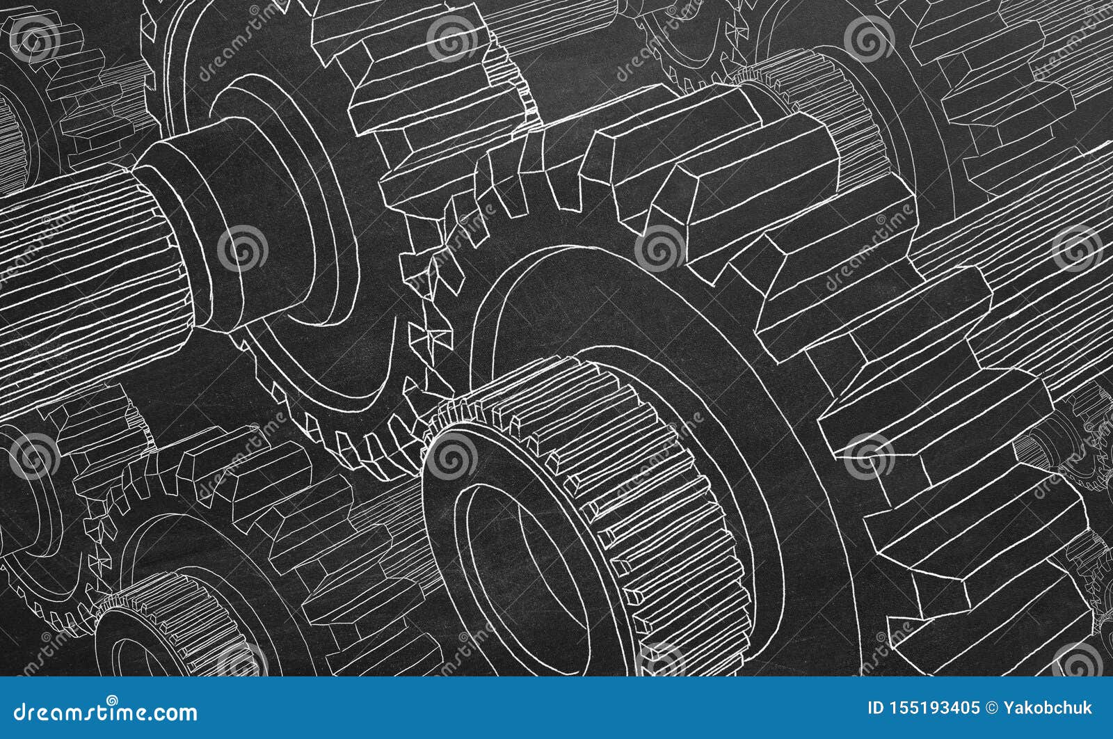 Gear transmission stock illustration. Illustration of engine 155193405