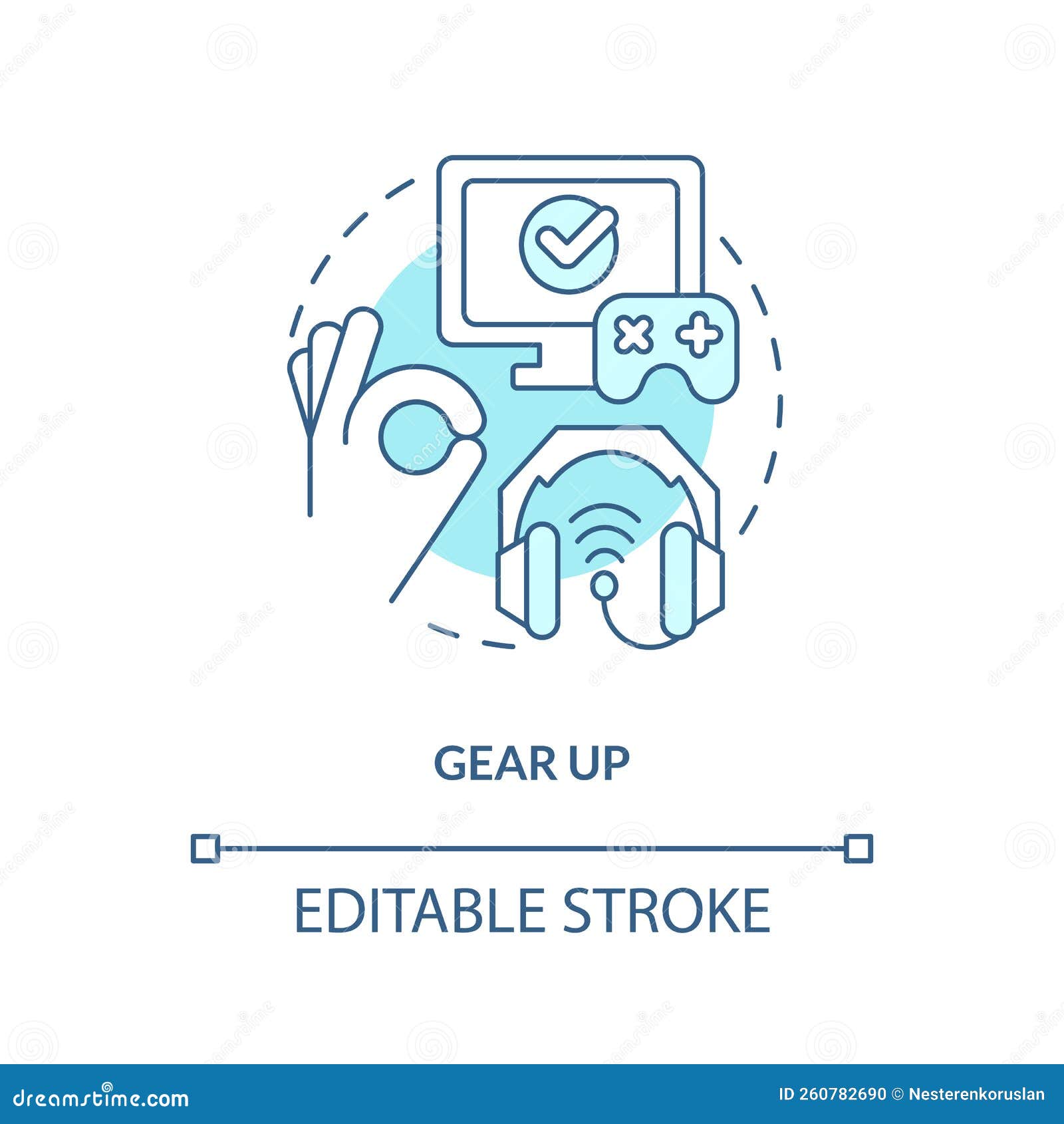 gear up turquoise concept icon
