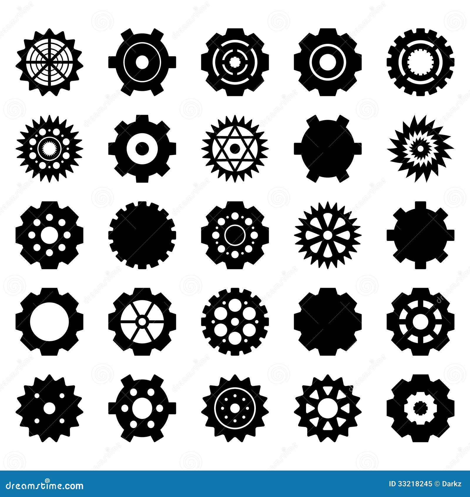 Gear Vector set 1 stock illustration. Illustration of isolated - 33218245