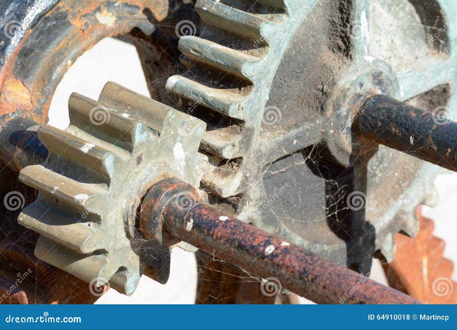 Gear Wheels on Rusted Old Winch Stock Photo Image of wind, mechanised