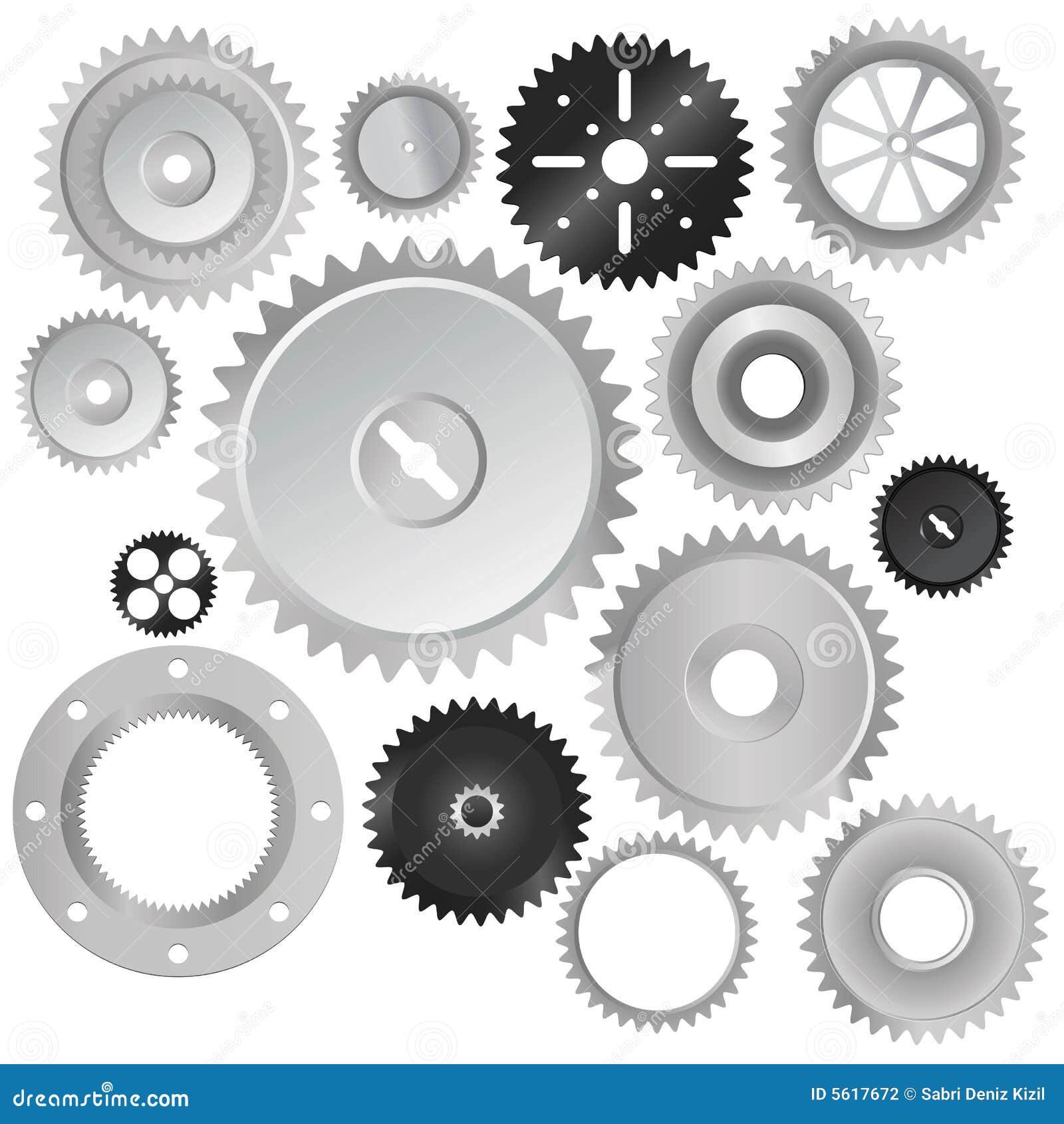 Gear wheels vector stock vector. Illustration of factory - 5617672