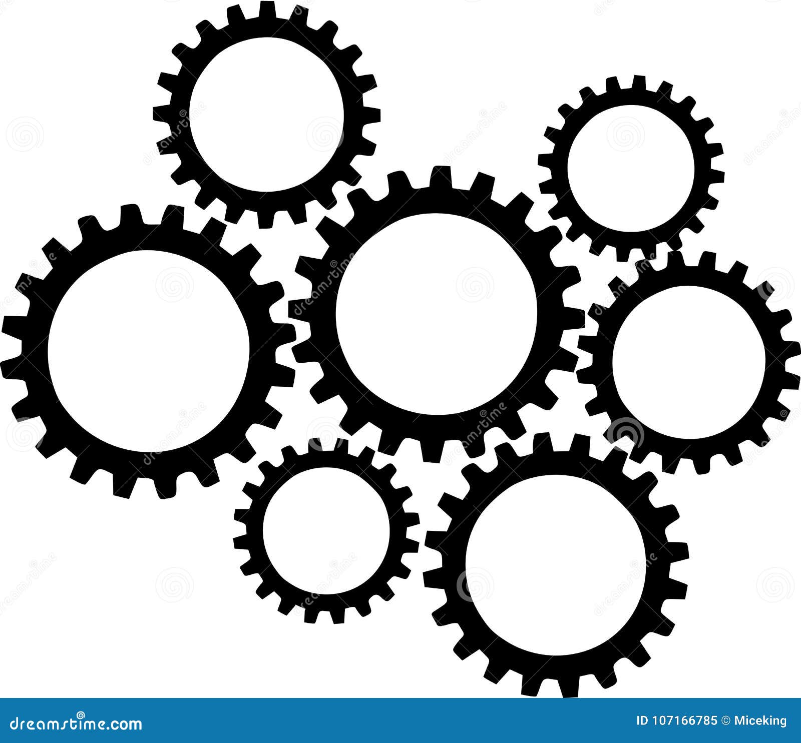 Gear wheels vector stock vector. Illustration of mechanism - 107166785