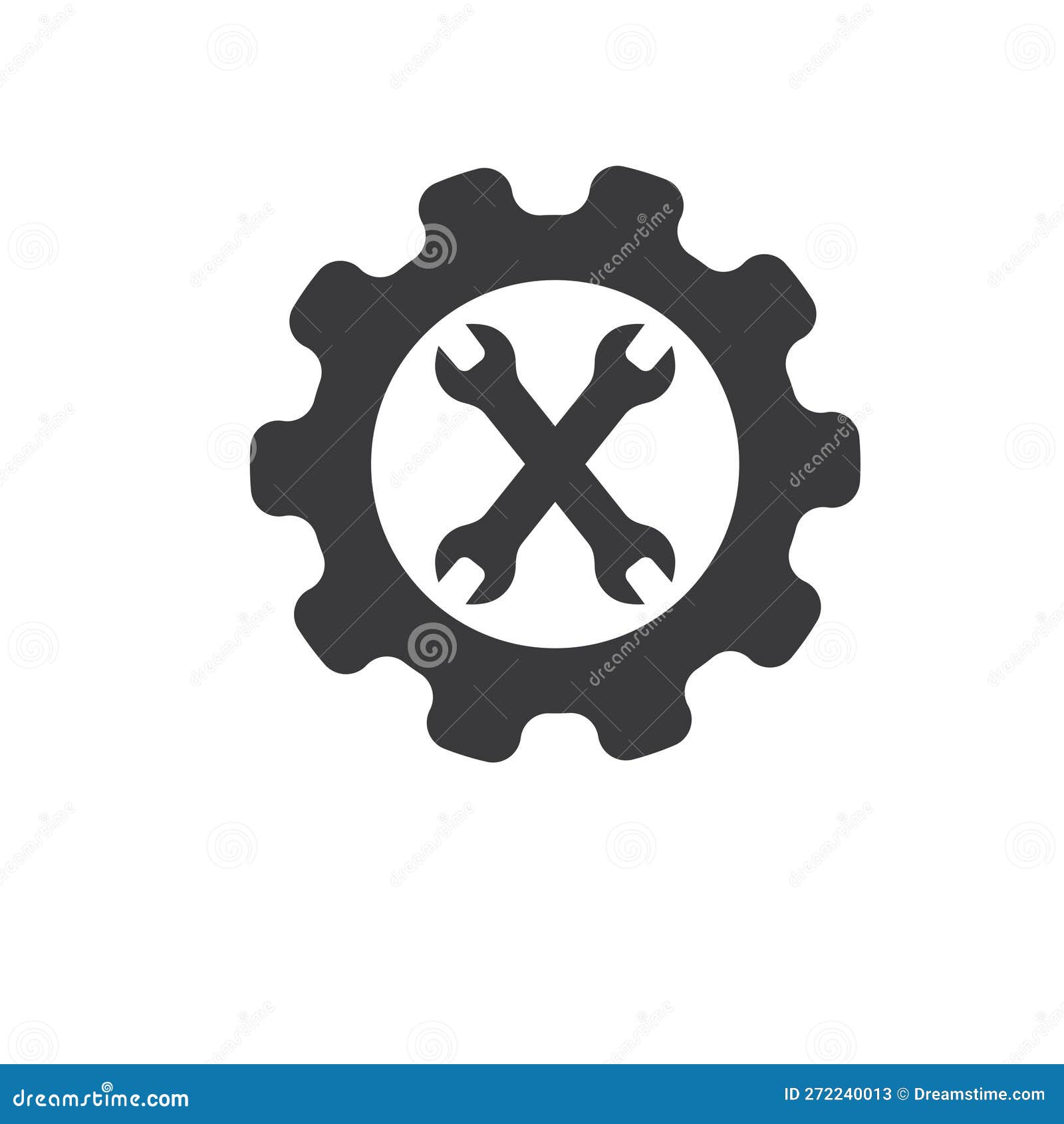 Gear Wrench Icon Vector Design Template Stock Vector Illustration of mechanism, screwdriver