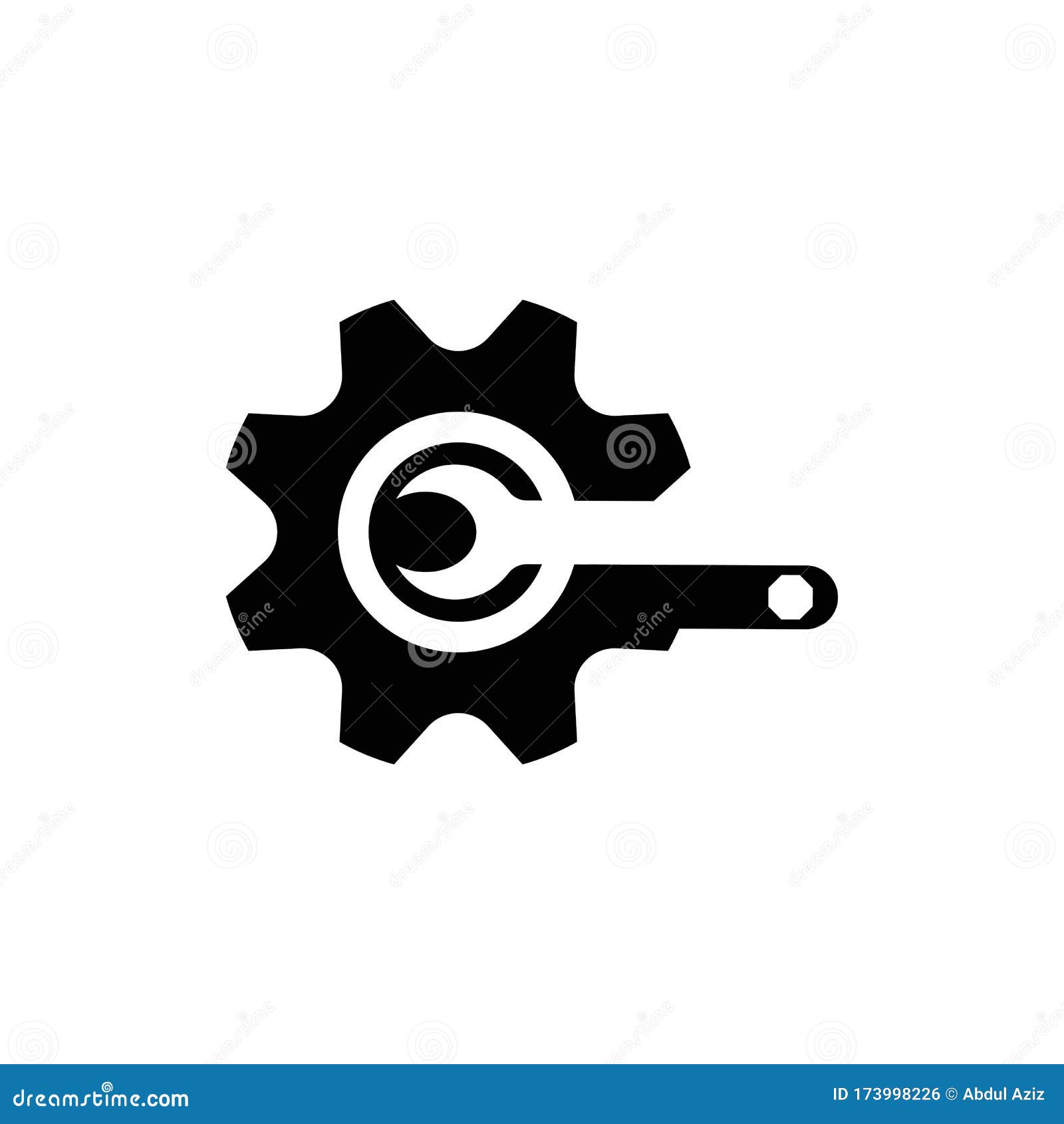 Gear, wrench logo vector stock vector. Illustration of logo 173998226