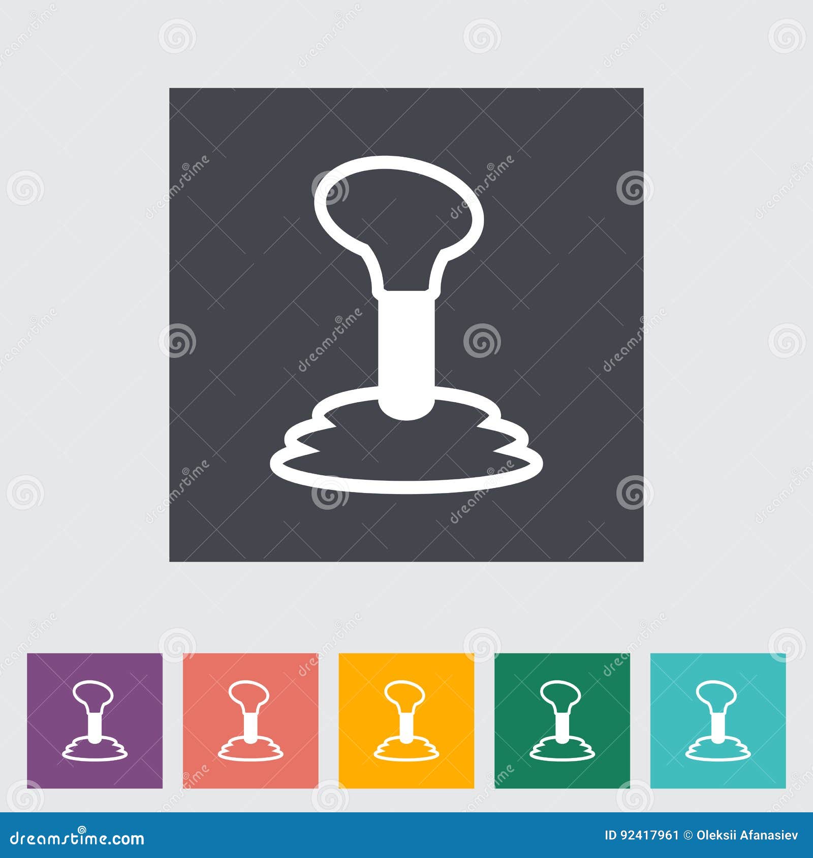 Gearbox flat single icon. stock vector. Illustration of gearbox 92417961