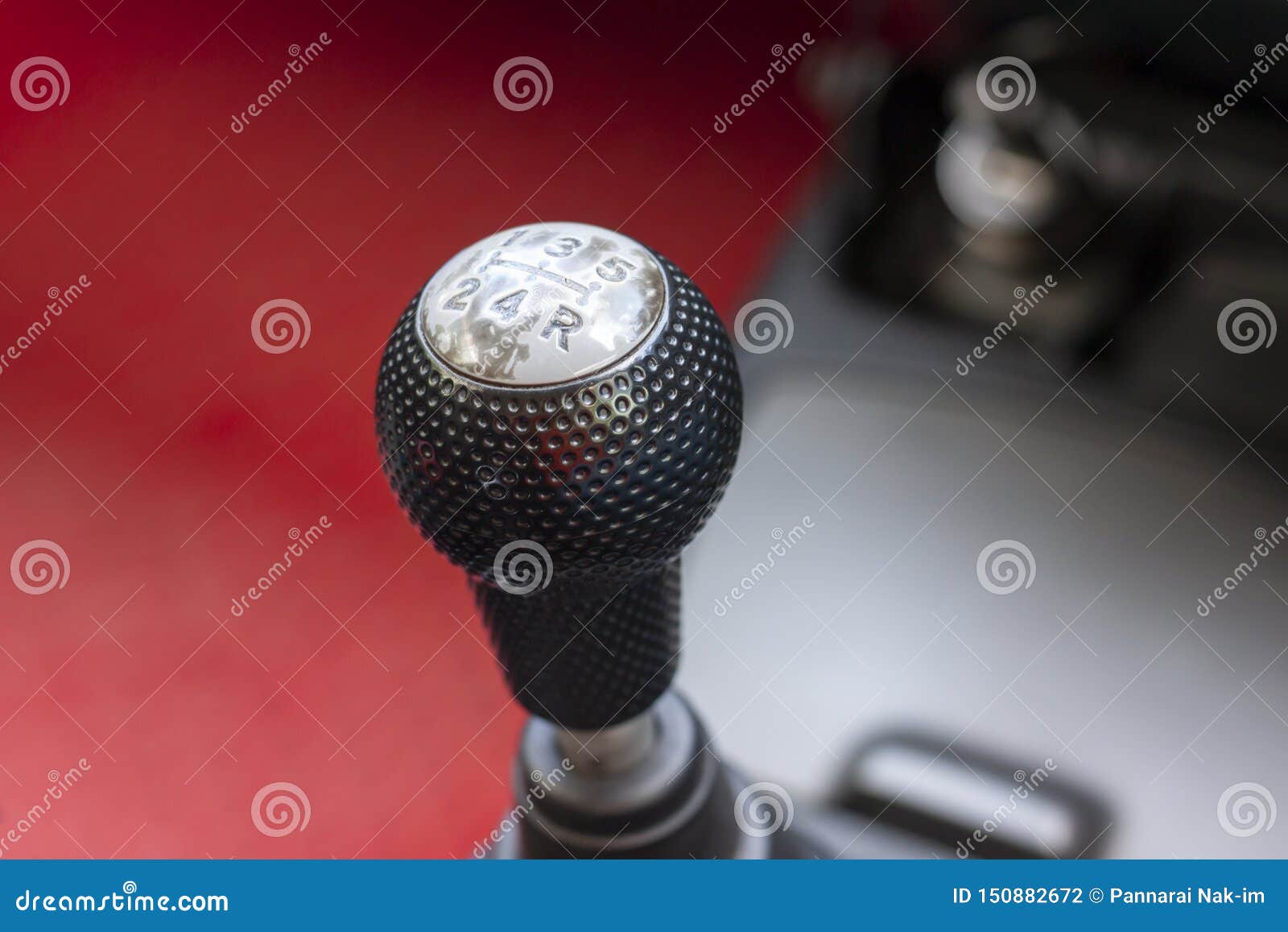 Gearbox Lever in the Manual Transmission Car. Stock Photo Image of