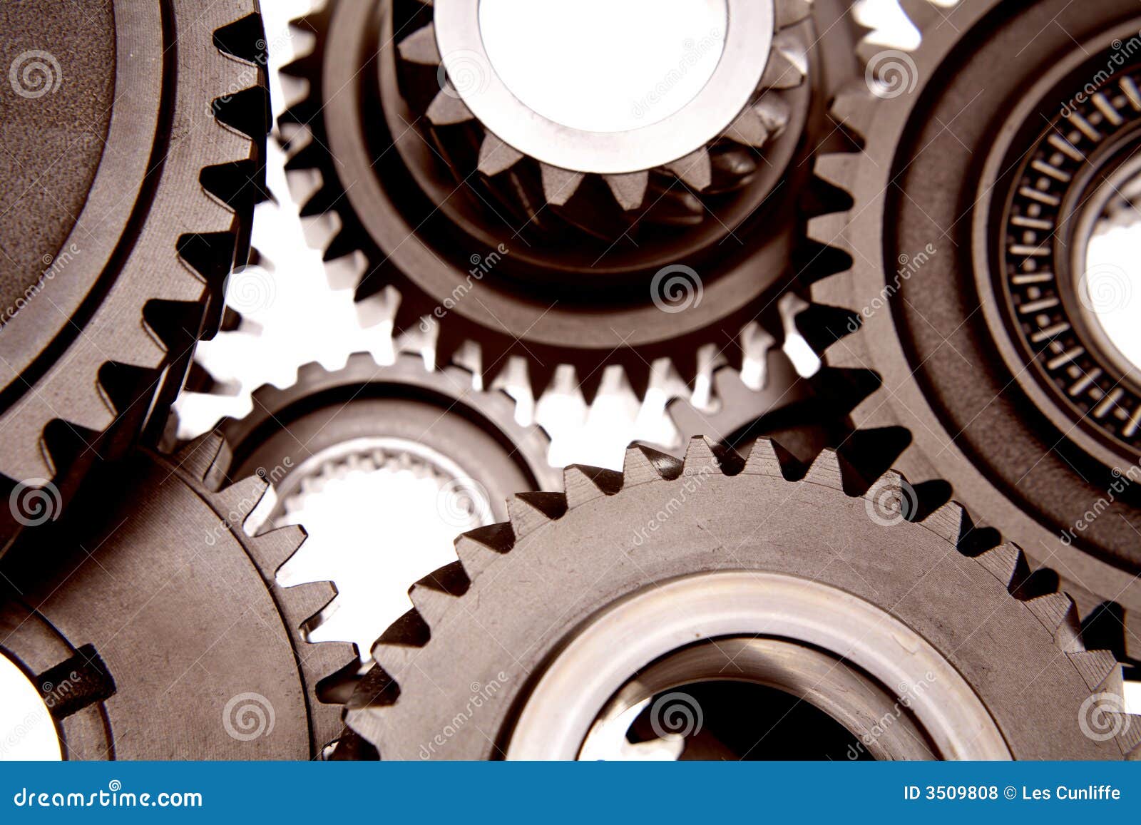 Gears stock photo. Image of mechanical, machine, indoor 3509808