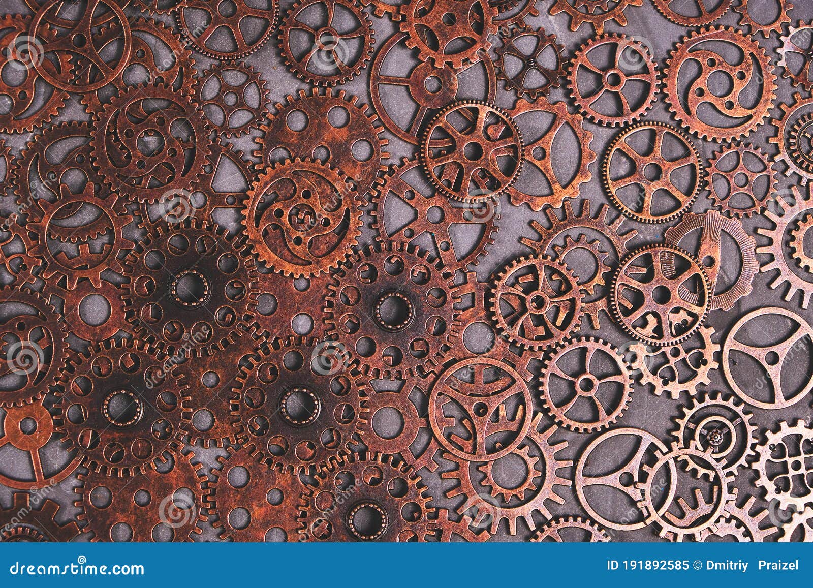 Gears, Abstract Background, Lots of Little Rusty Gears, Steampunk Stock