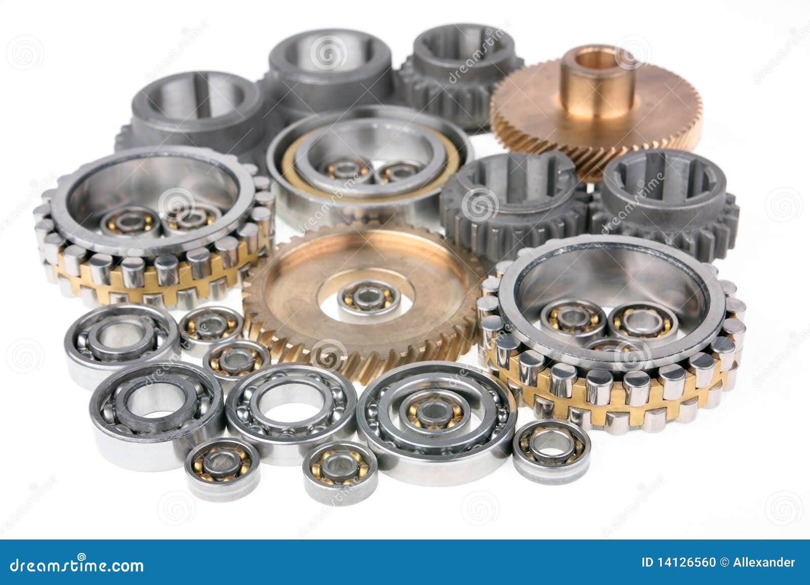 The gears and bearings stock photo. Image of metal, solid 14126560