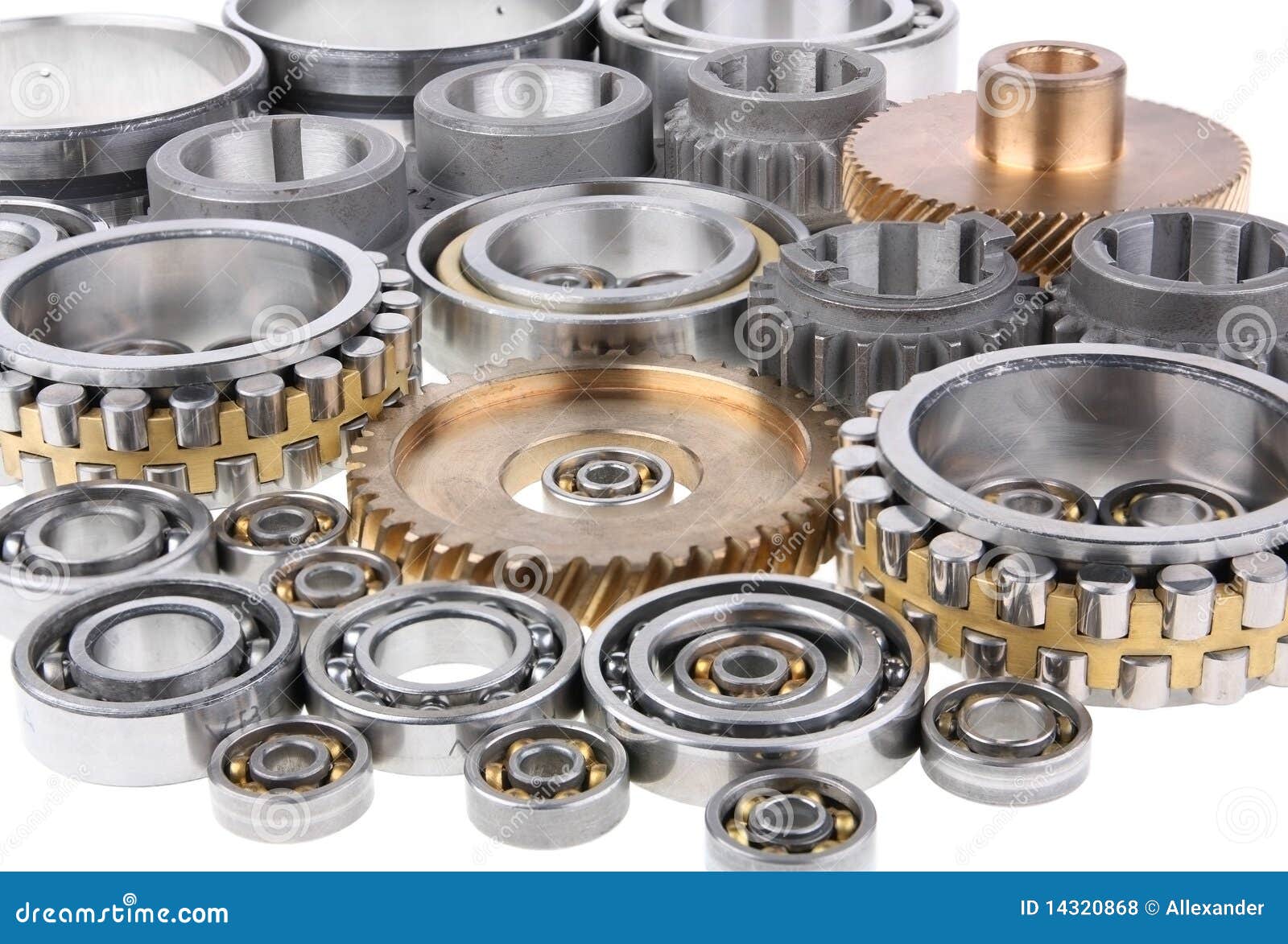 The gears and bearings stock photo. Image of iron, technology 14320868
