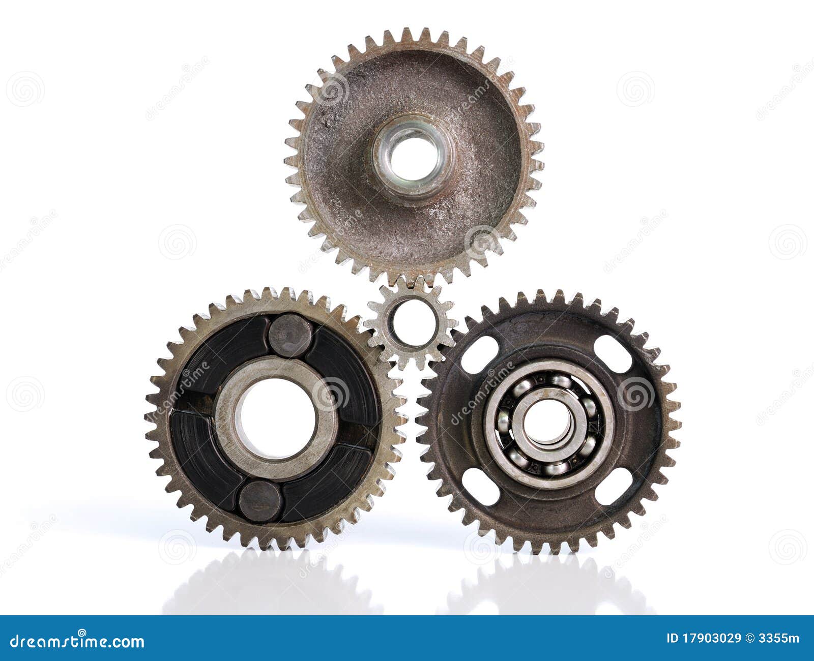 Gears and bearings stock image. Image of objects, isolated 17903029