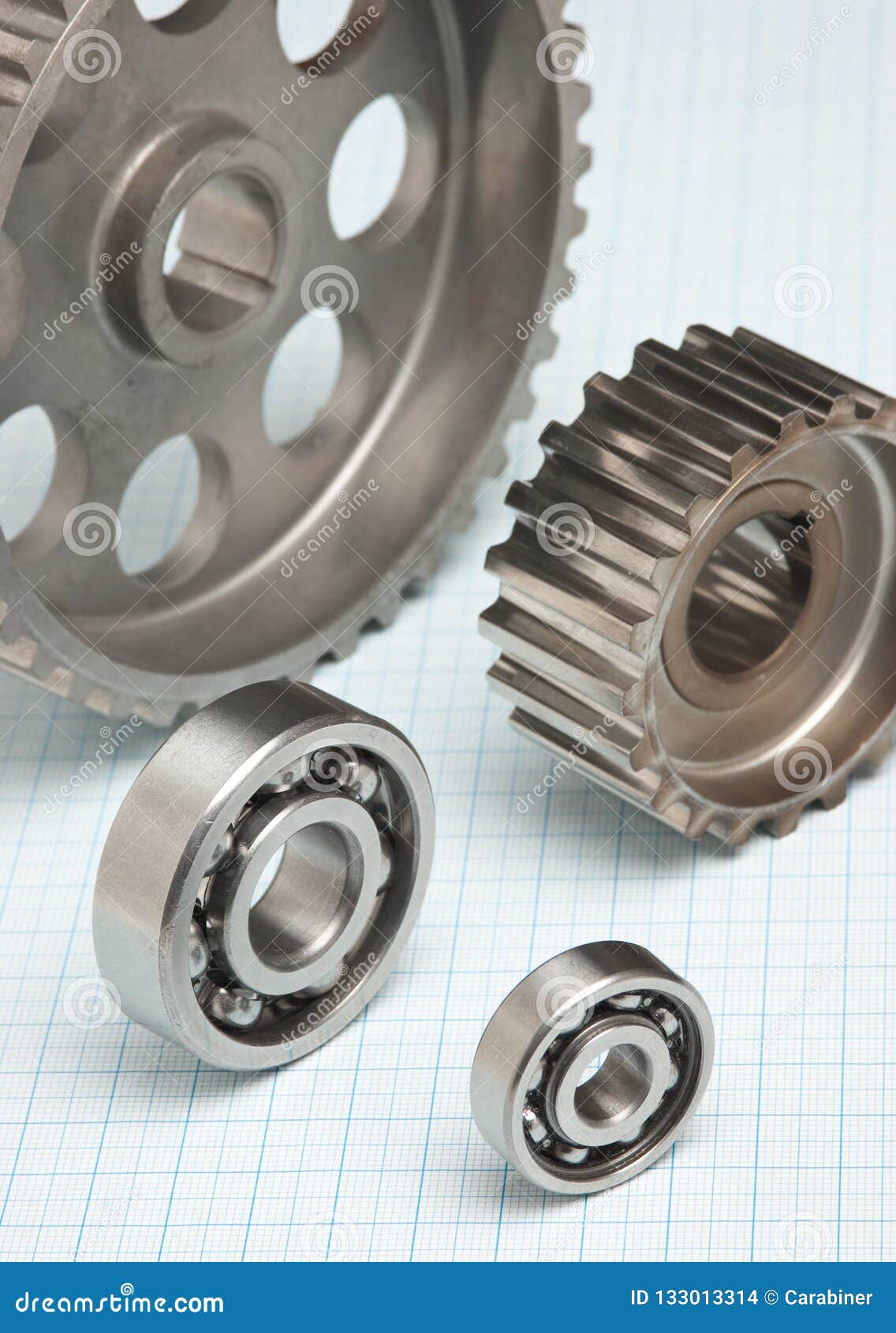 Gears and bearings stock photo. Image of measurement 133013314
