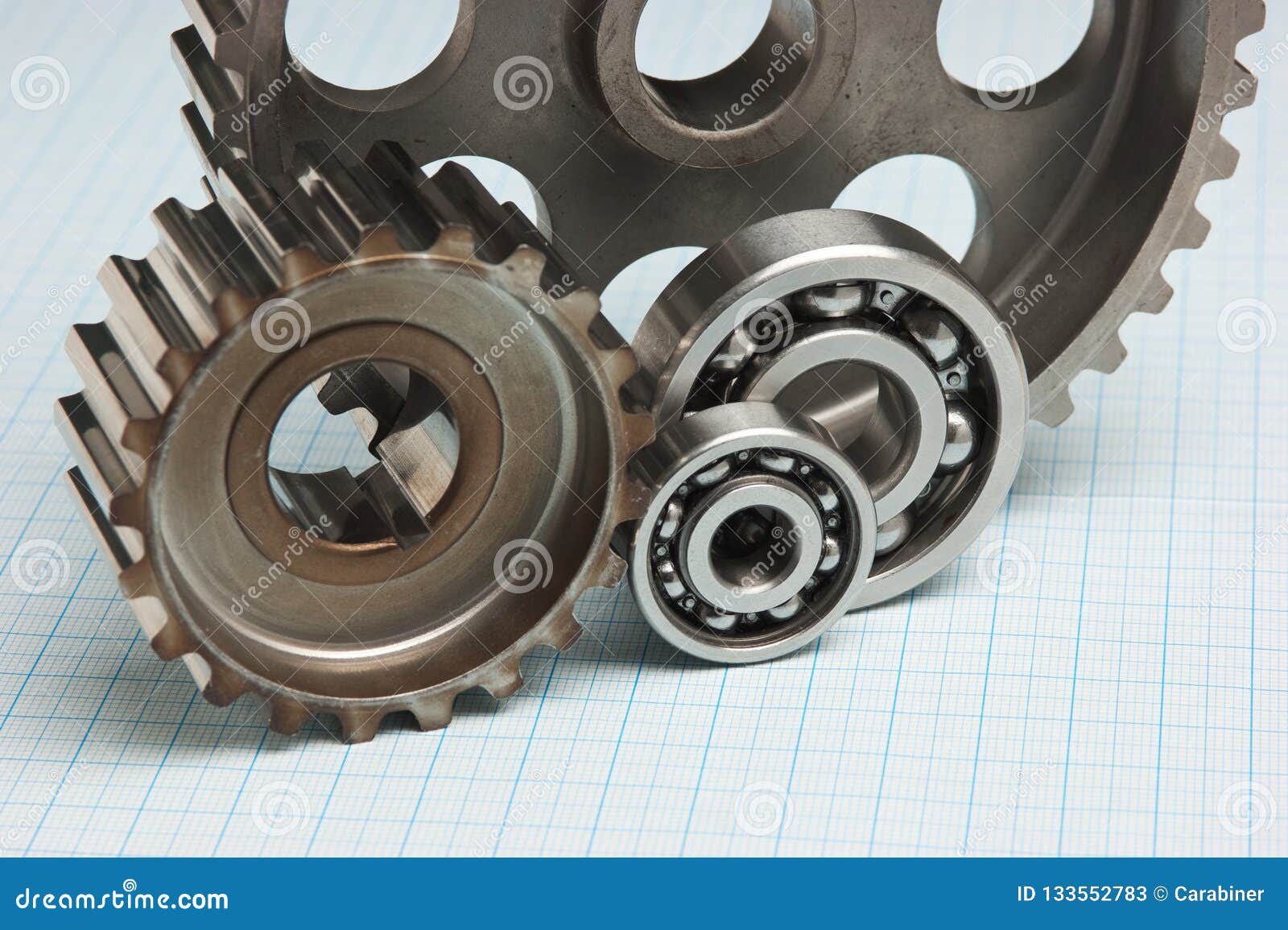 Gears and bearings stock image. Image of technology 133552783